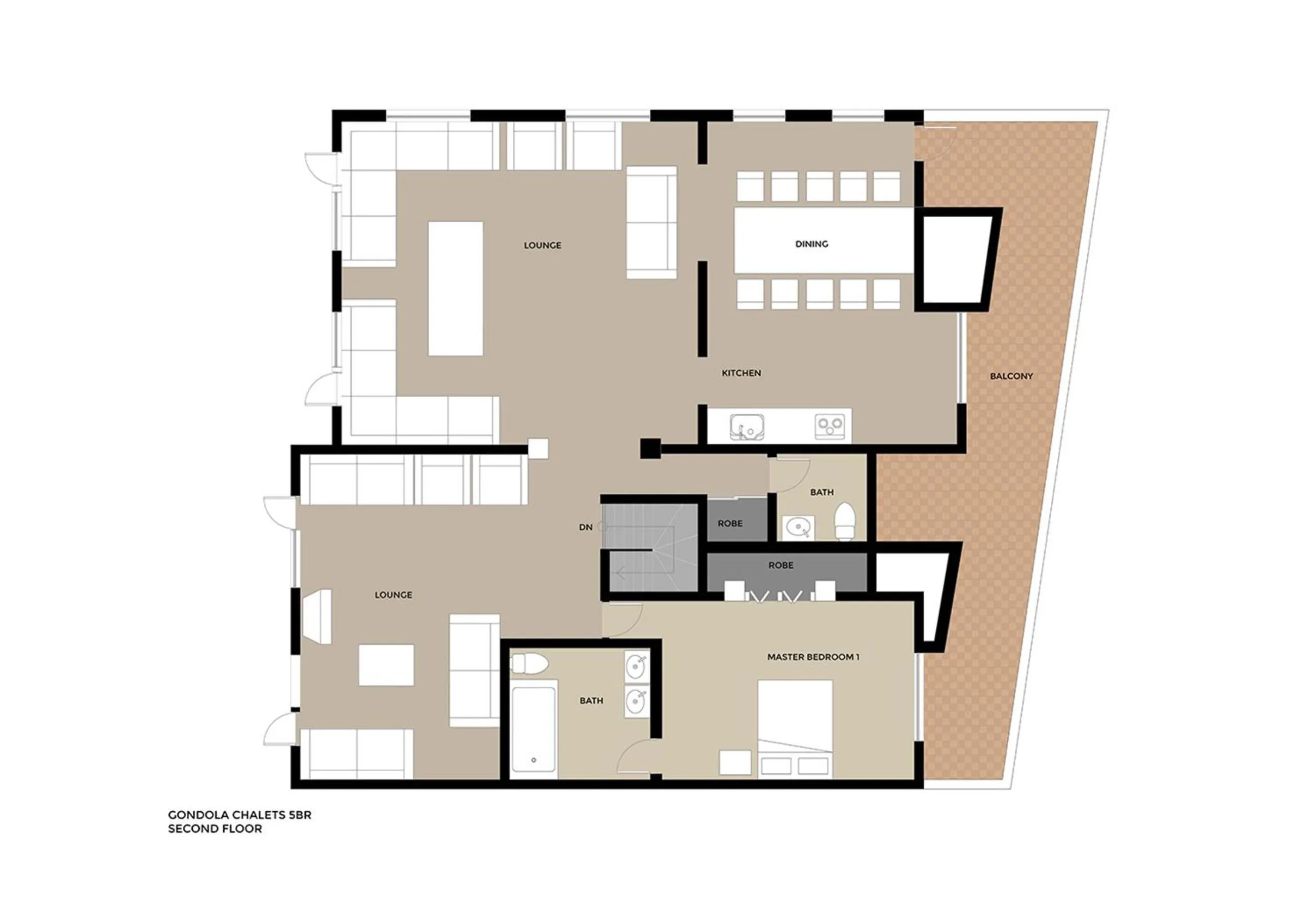 Floor plan in Gondola Chalet by H2 Life