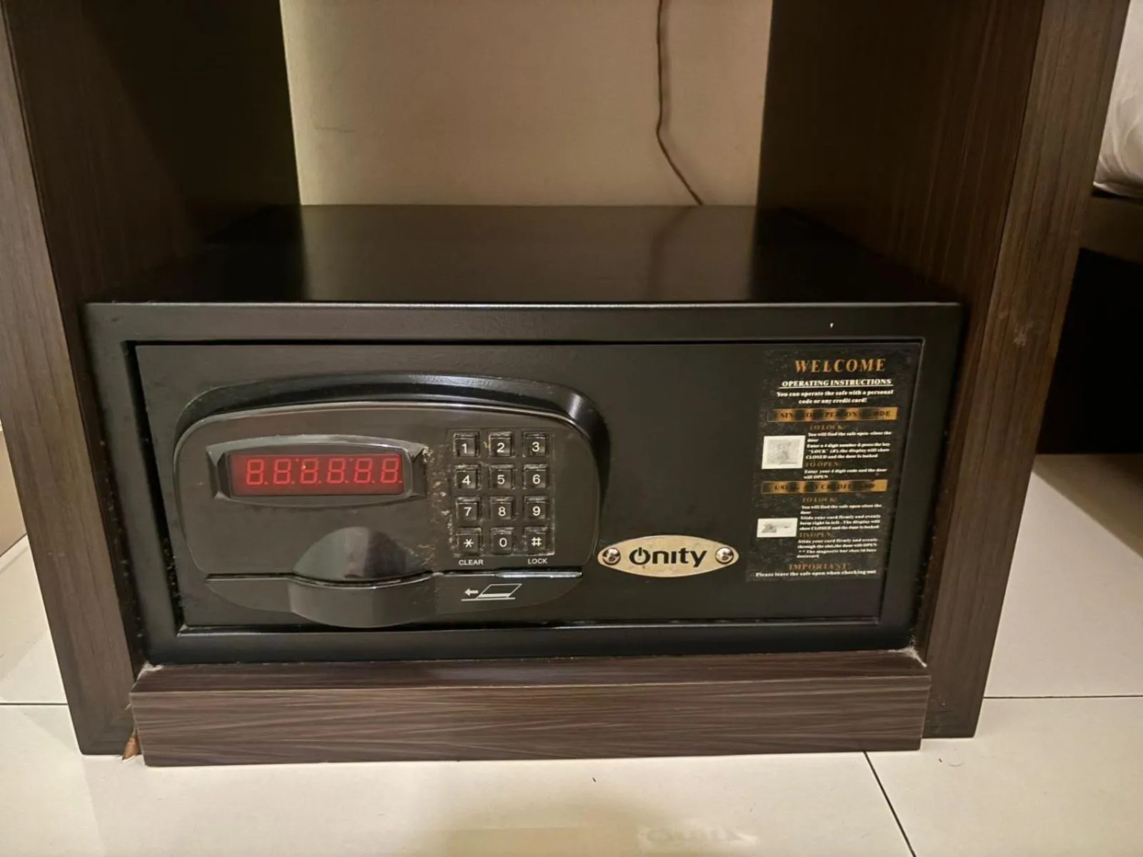 safe in V Hotel Tebet