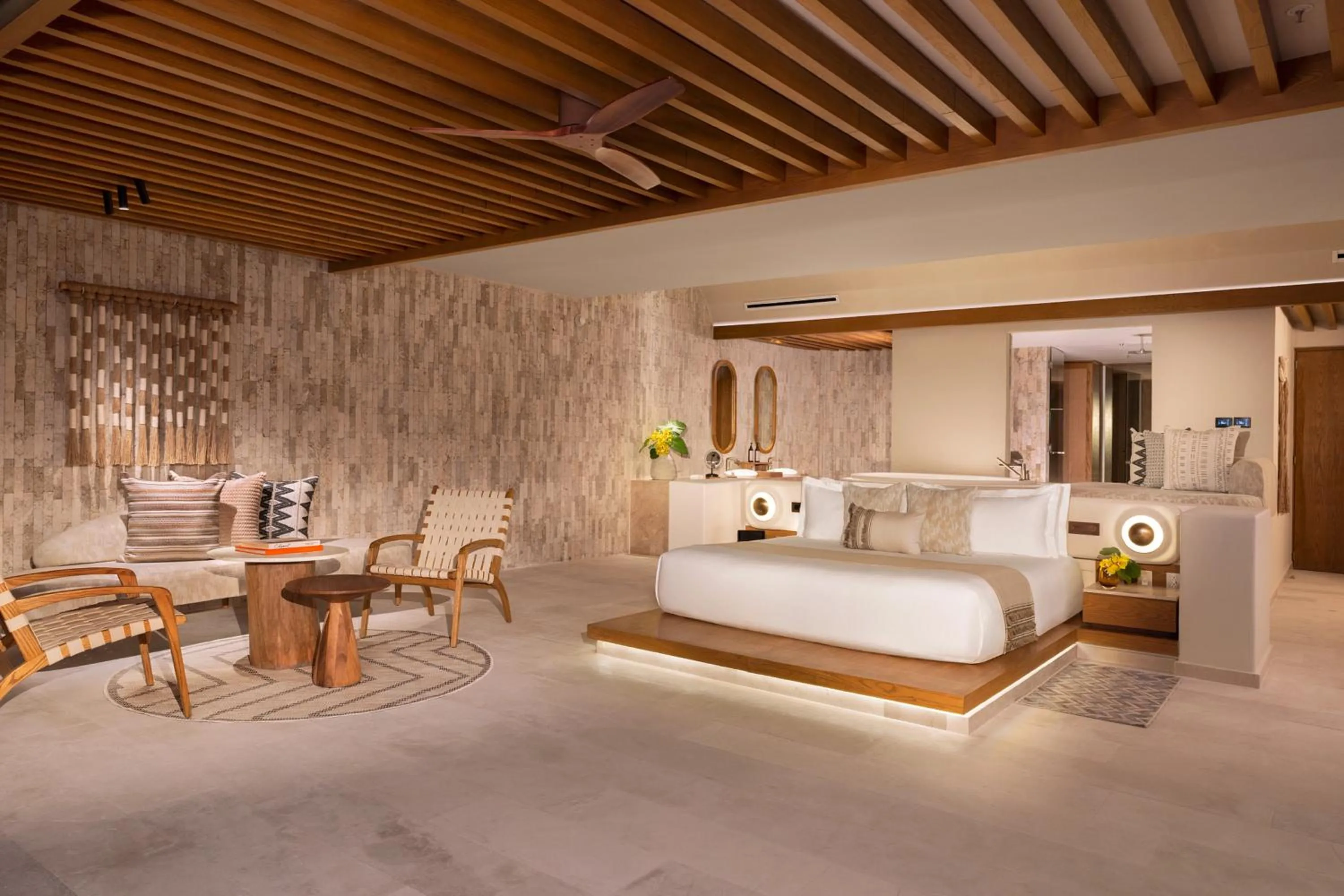 Bedroom, Bed in Impression Isla Mujeres by Secrets - Adults Only - All Inclusive