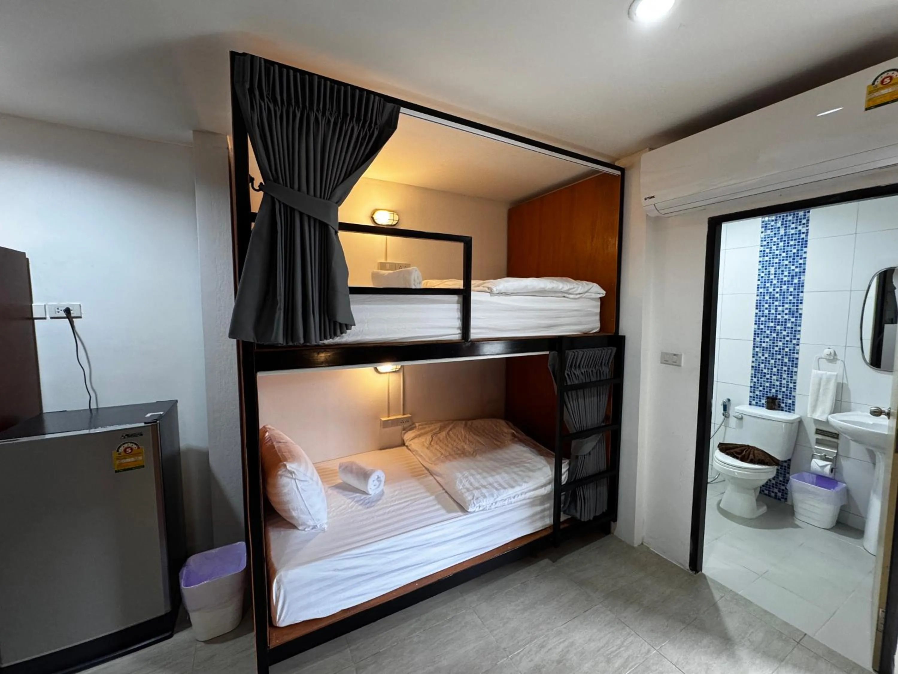 Bathroom, Bed in Phuket Muay Thai Hotel Rawai Beach