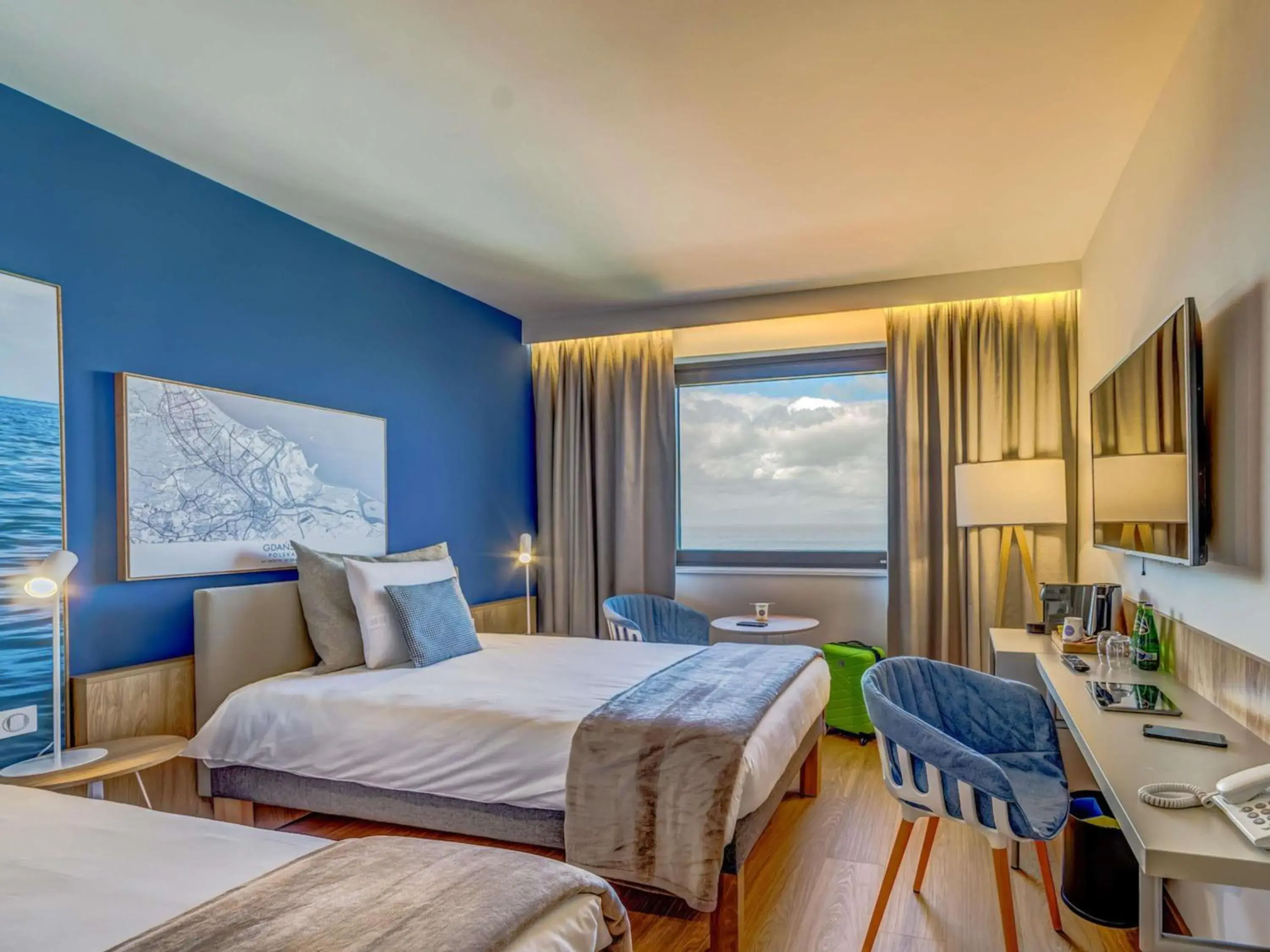 Superior Twin Room with Central Sea View in Novotel Gdańsk Marina Superior Twin Room with Central Sea View in Novotel Gdańsk Marina