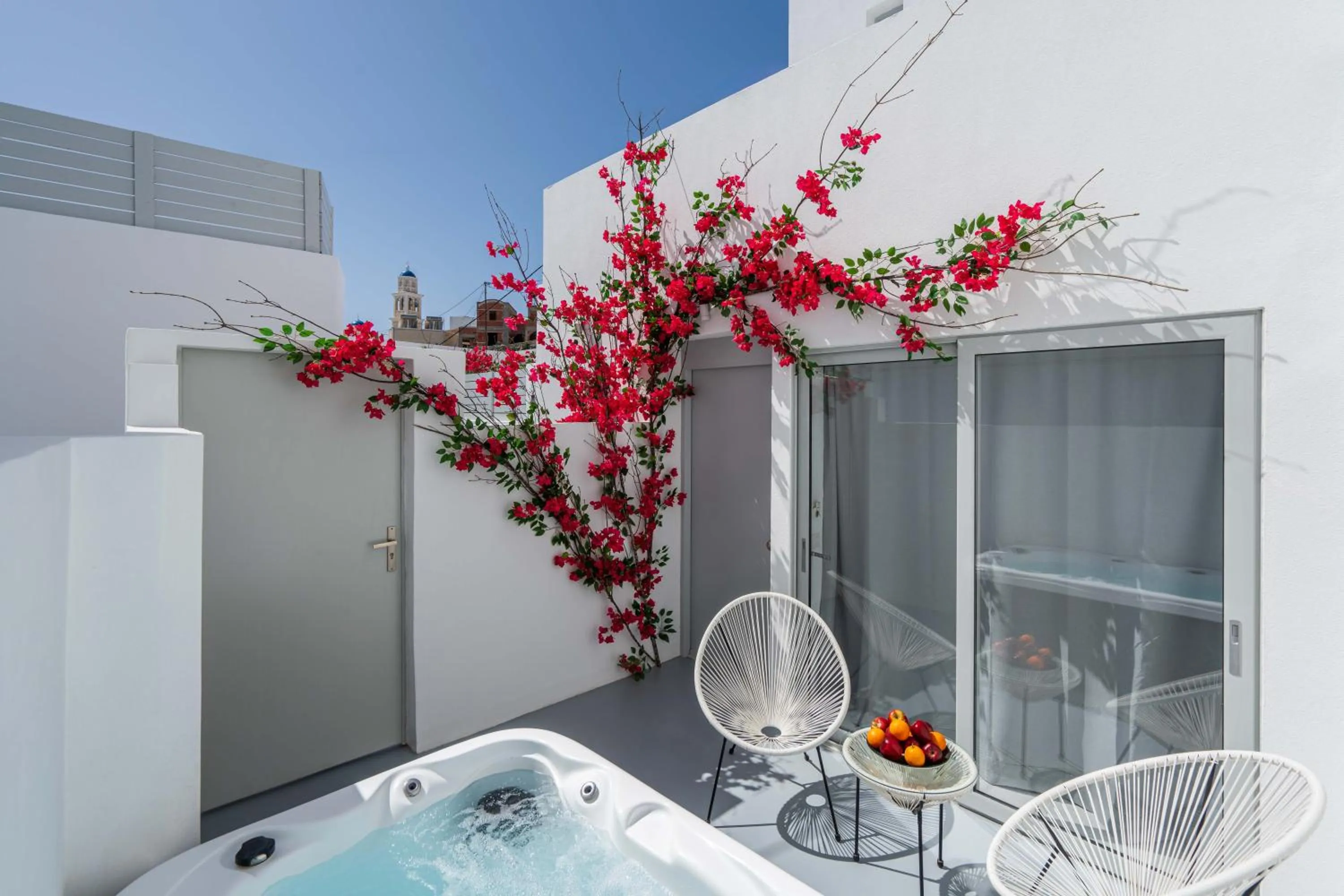 Patio in Cycladic Suites & Spa