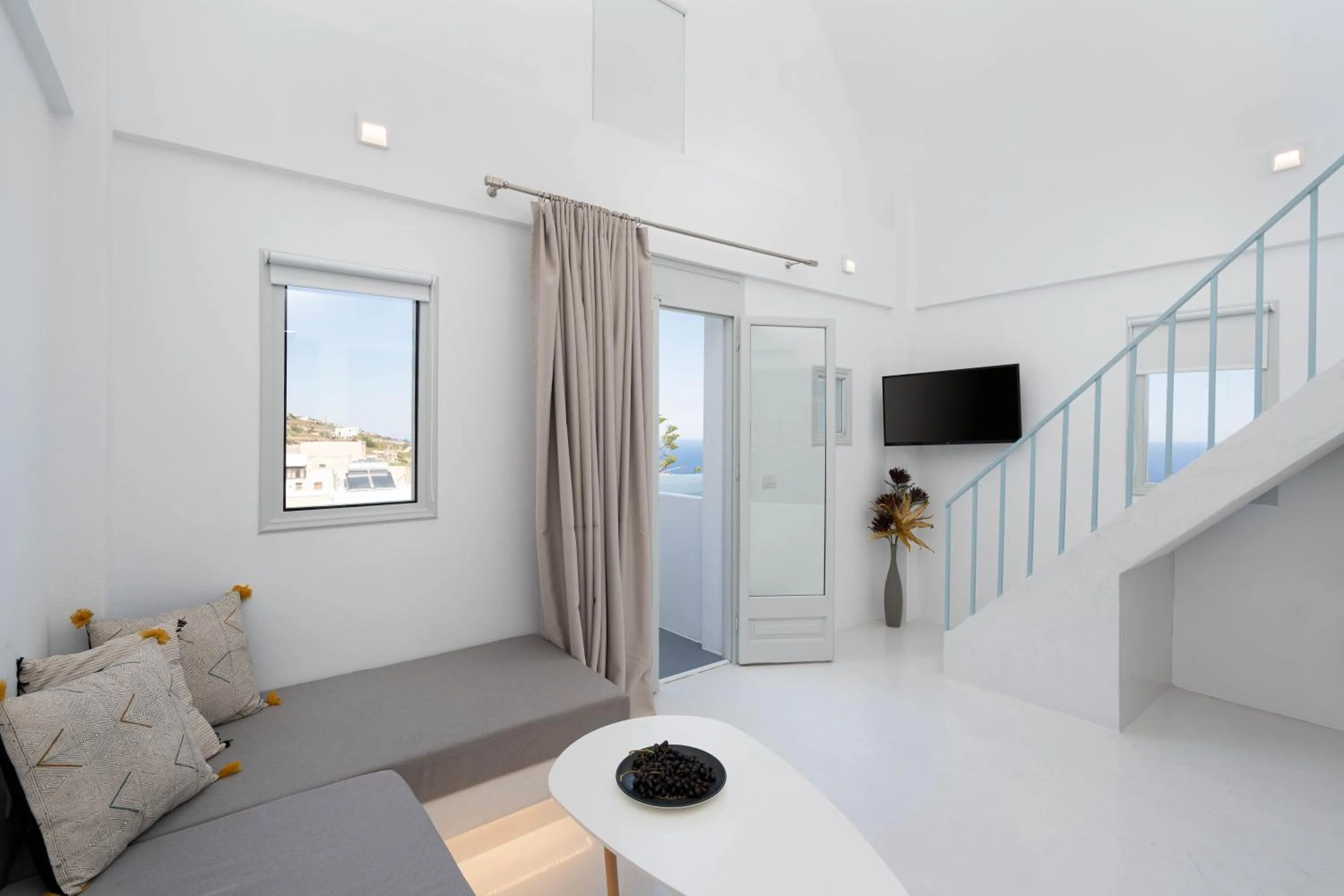 Seating area in Cycladic Suites & Spa
