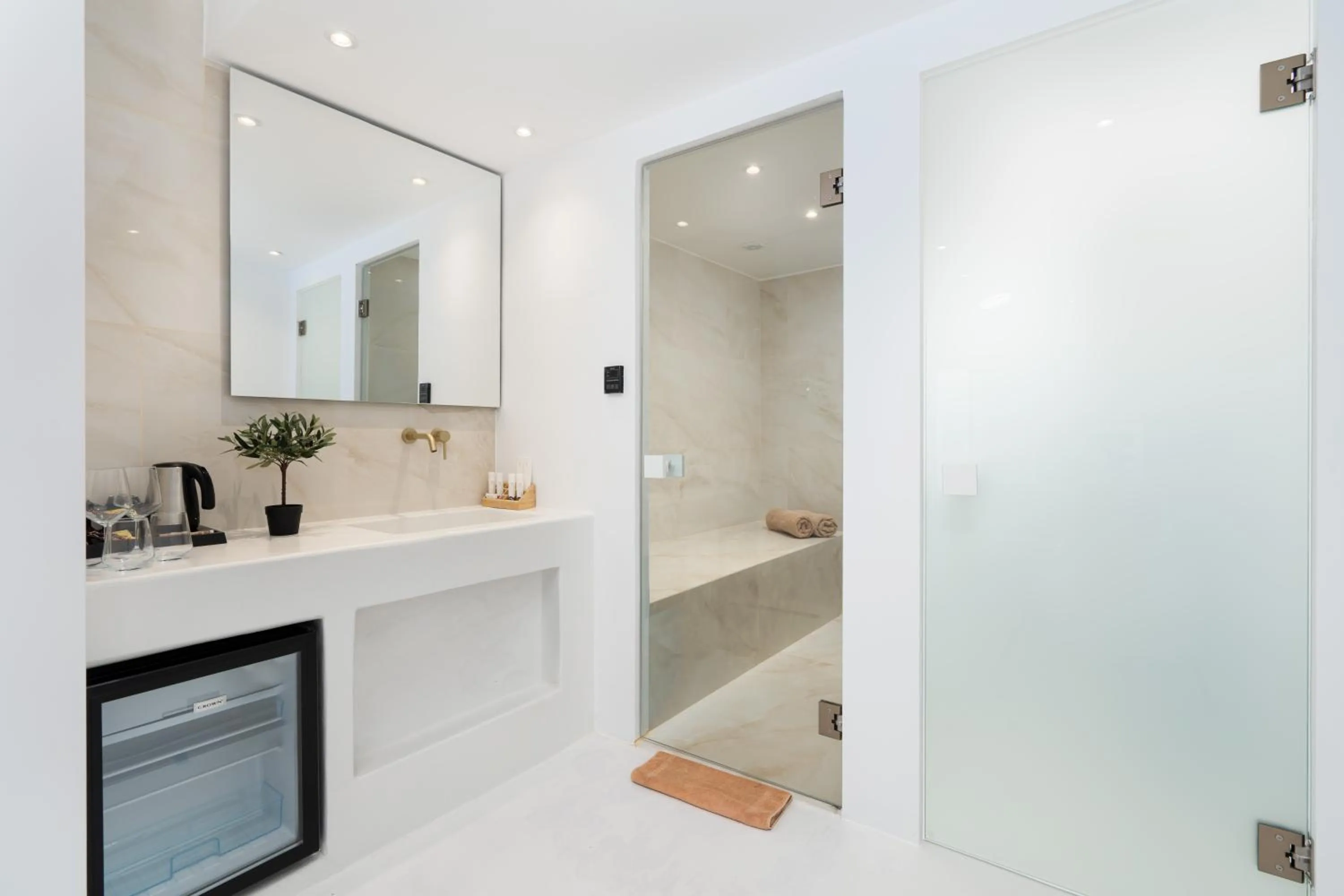 Bathroom in Cycladic Suites & Spa