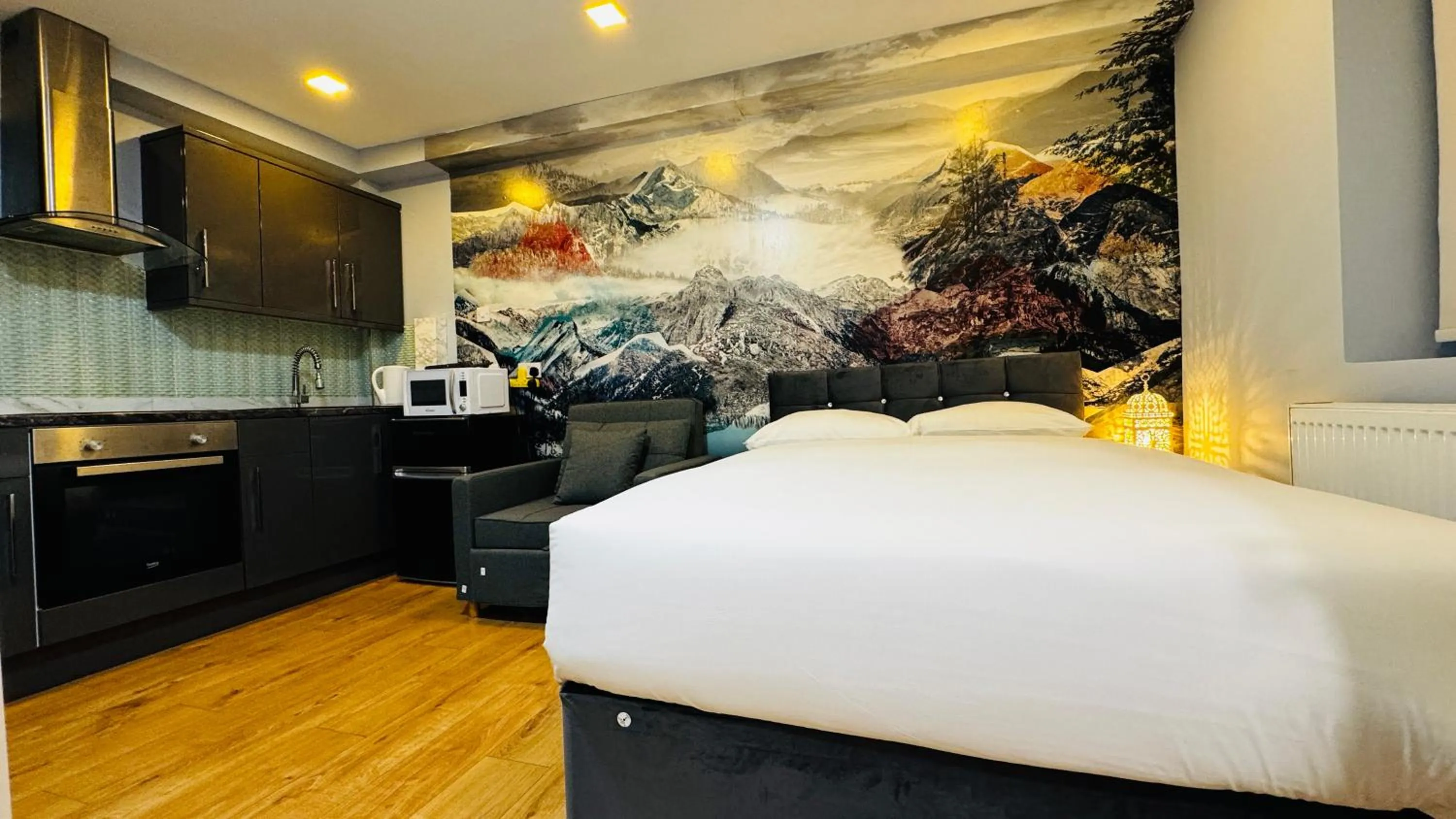 Bedroom, Bed in Private Boutique Apartments London