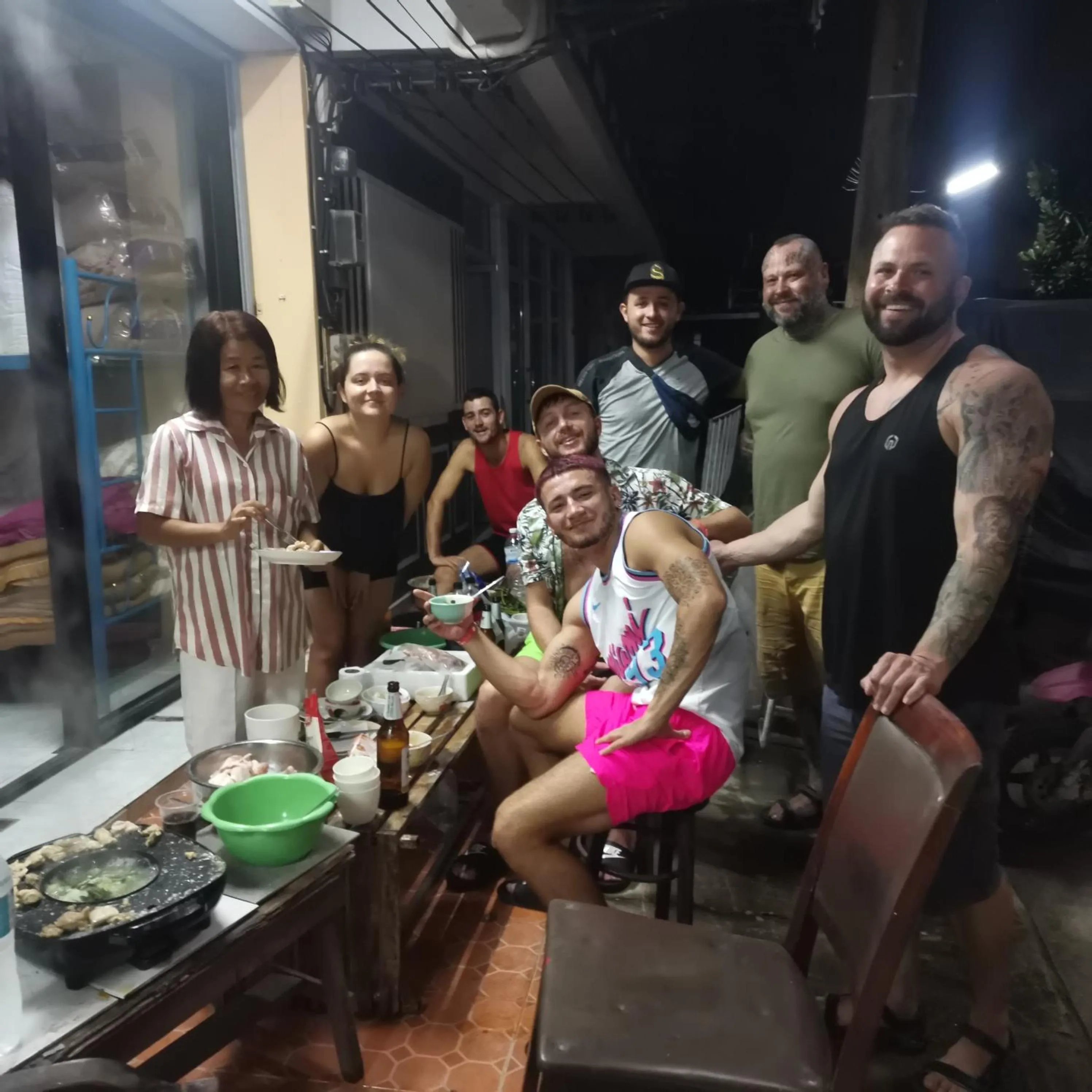 Guests in Haadrin village Fullmoon