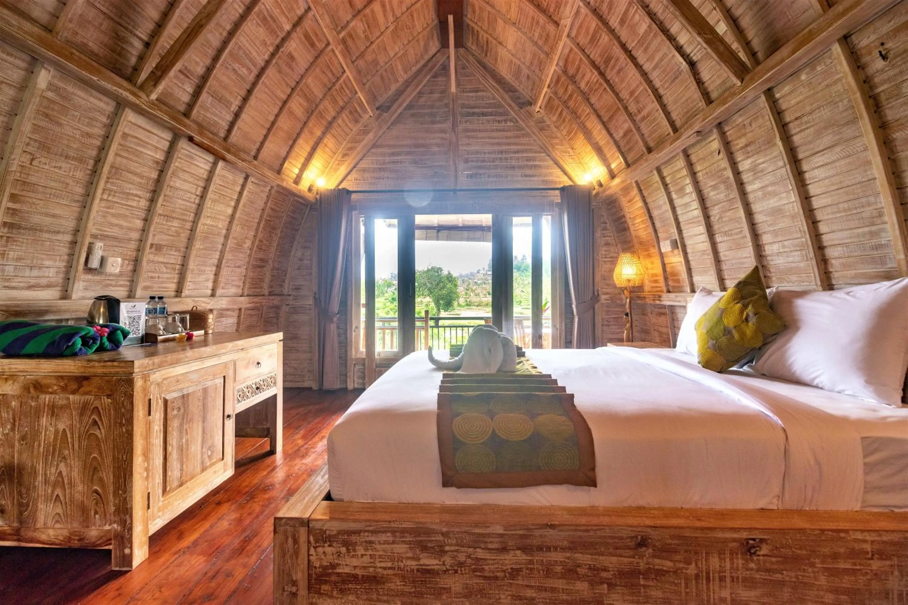 Bed in AlamGangga Villas Tirta Gangga