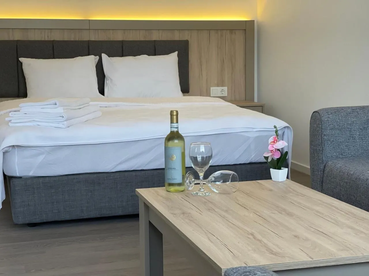 Bed in Weseler Wirtshaus Appartements