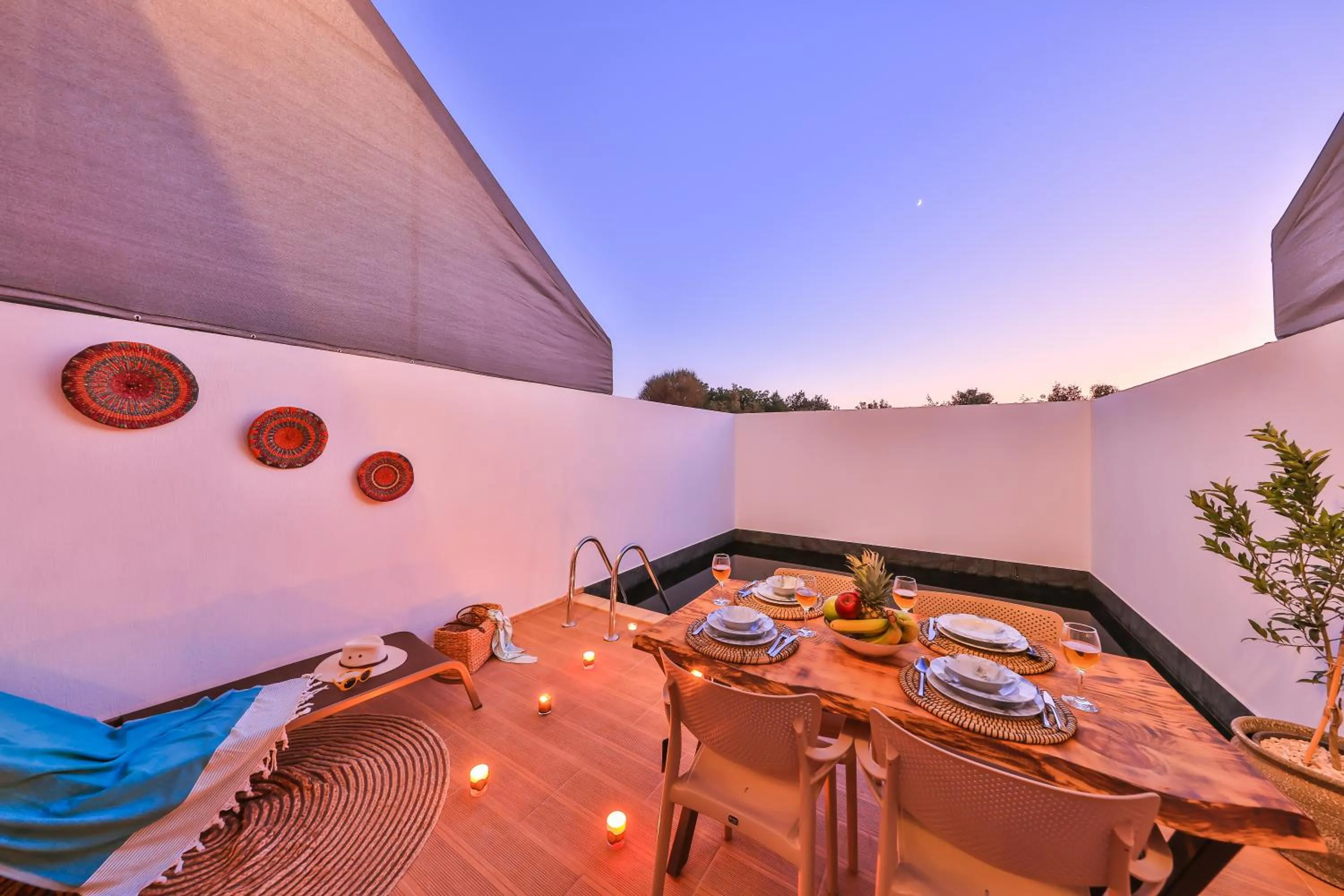 Dining area in Villa Ay