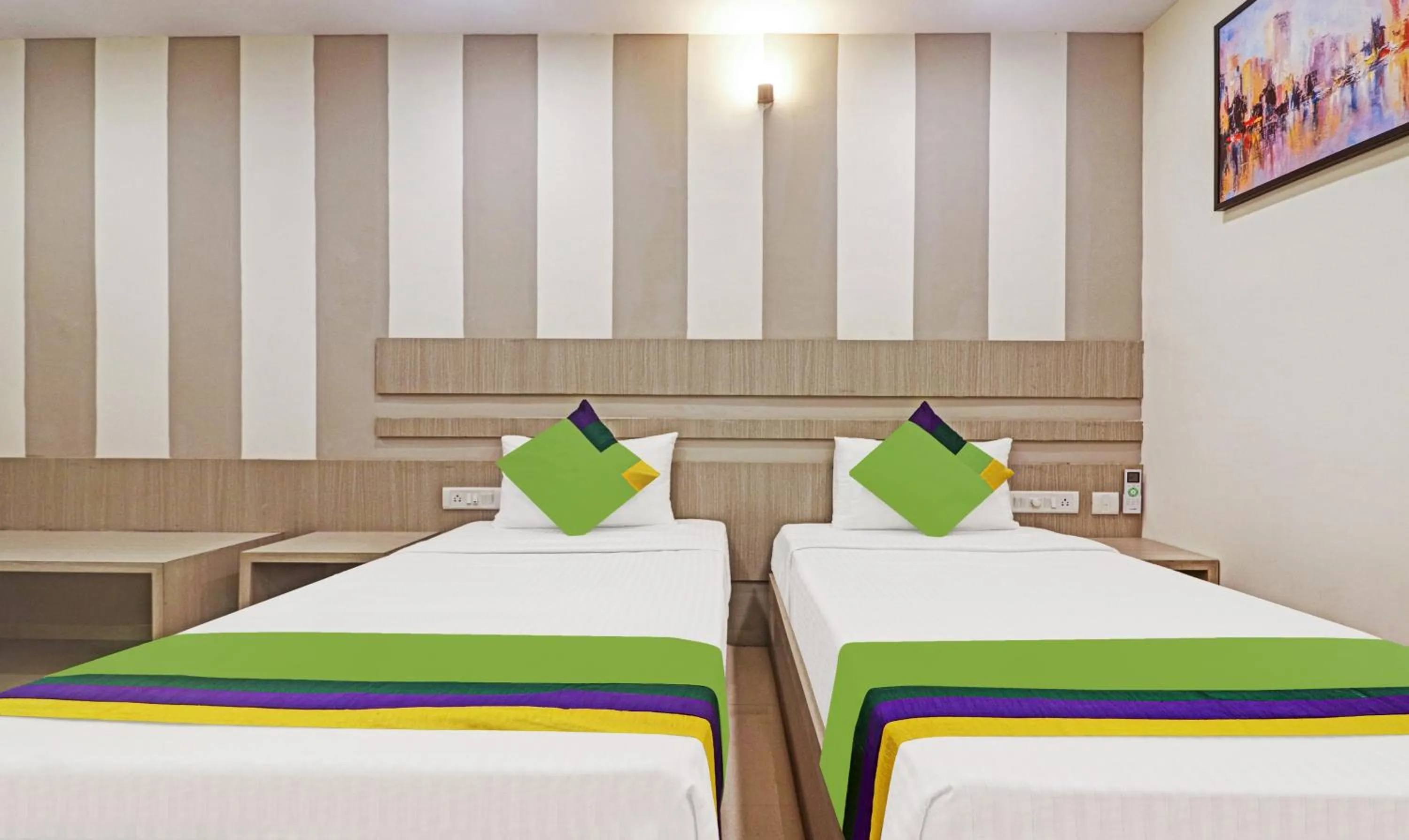 Bedroom, Bed in Treebo Arastu Grand