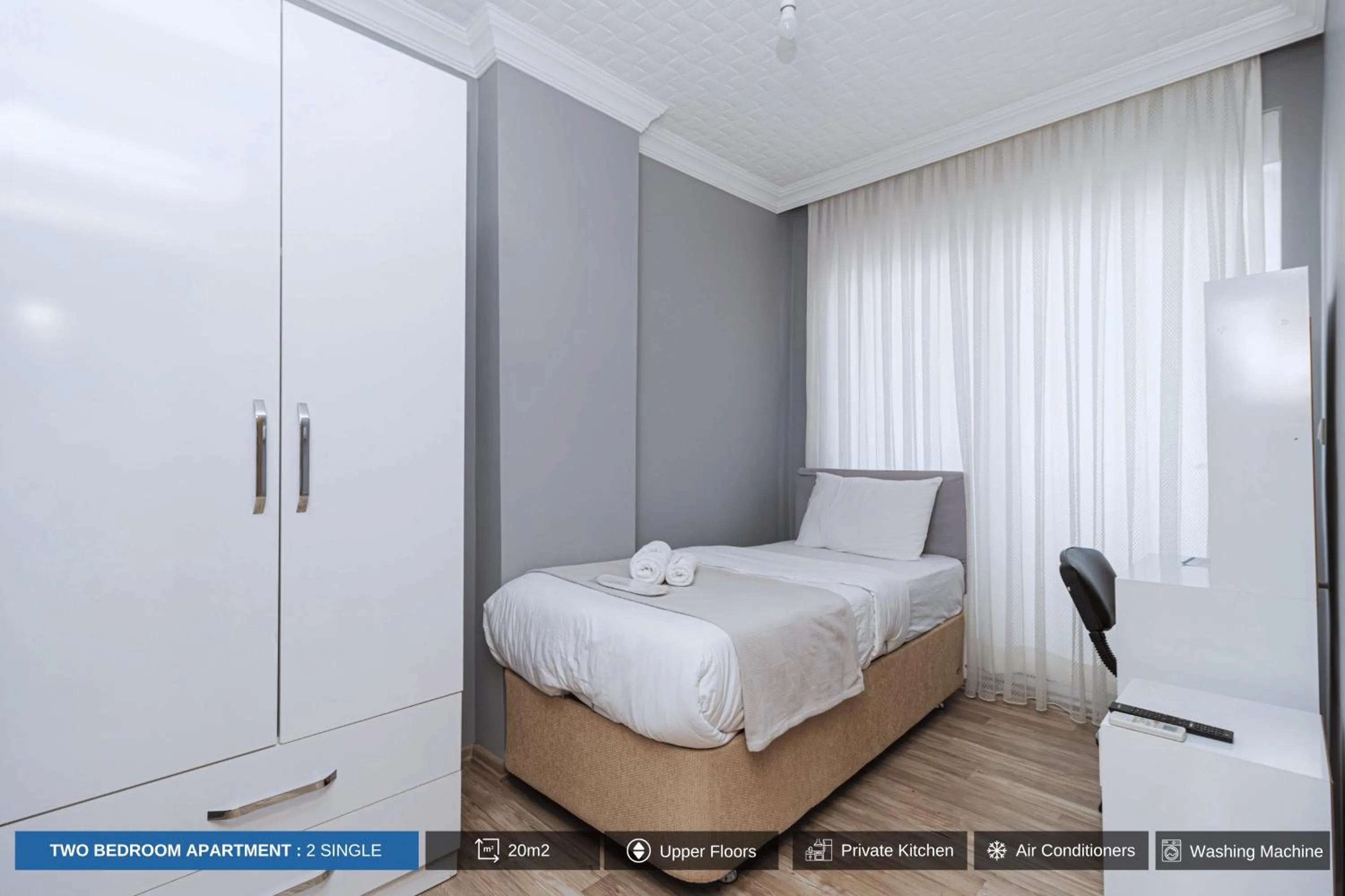 Bed in Antalya Residence Hotel