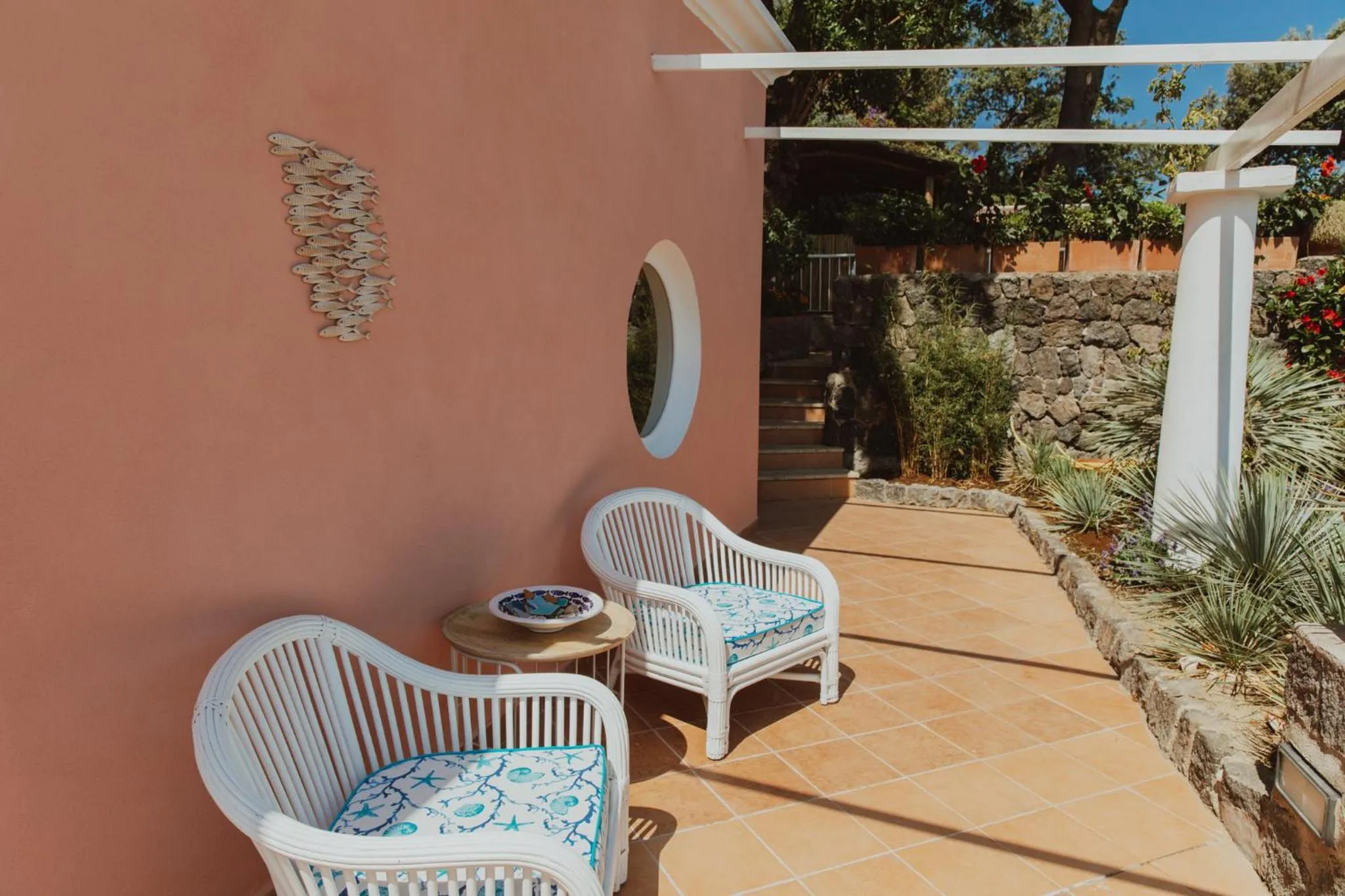 Patio in Hotel Continental Mare
