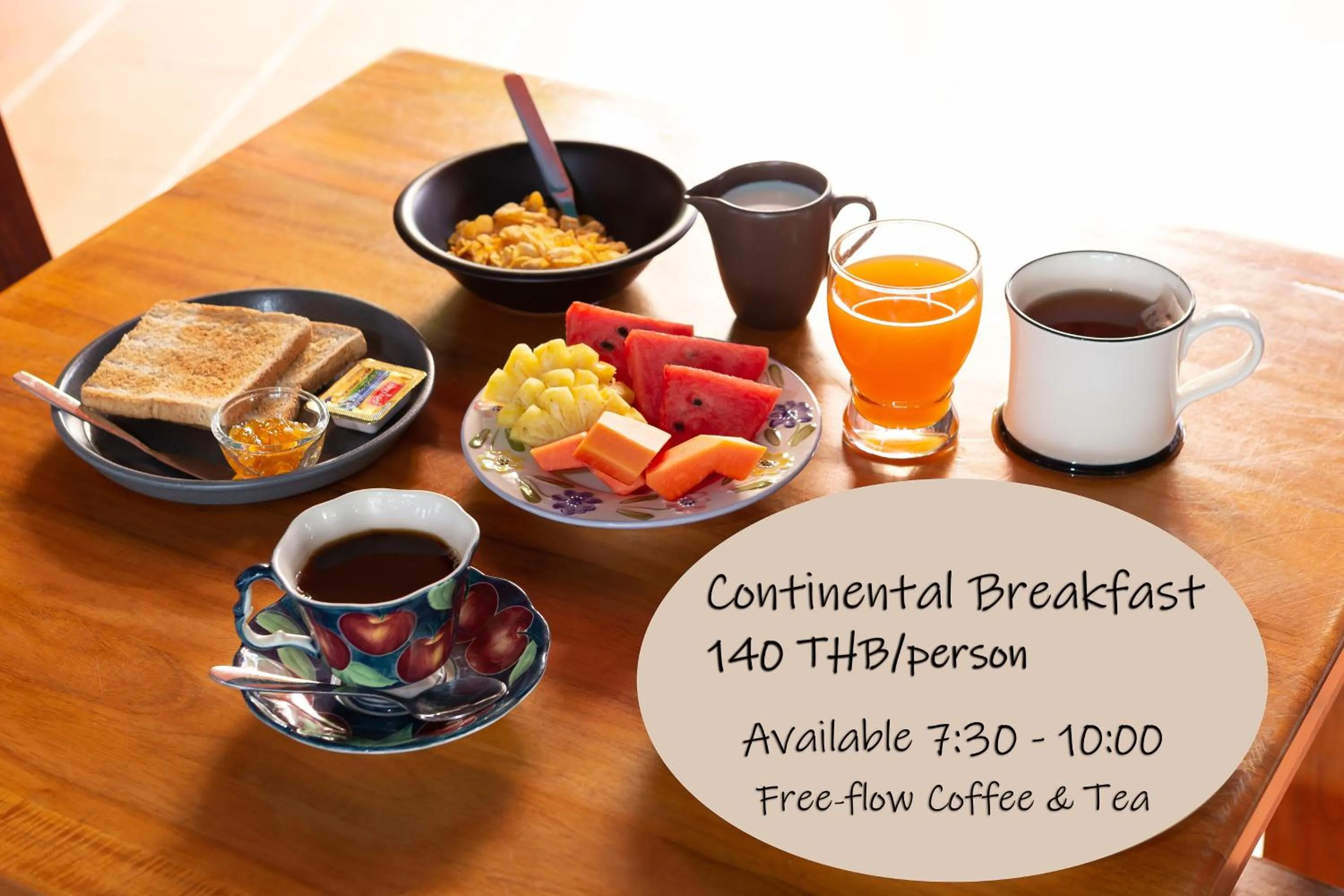 Continental breakfast in Casa Brazil Homestay