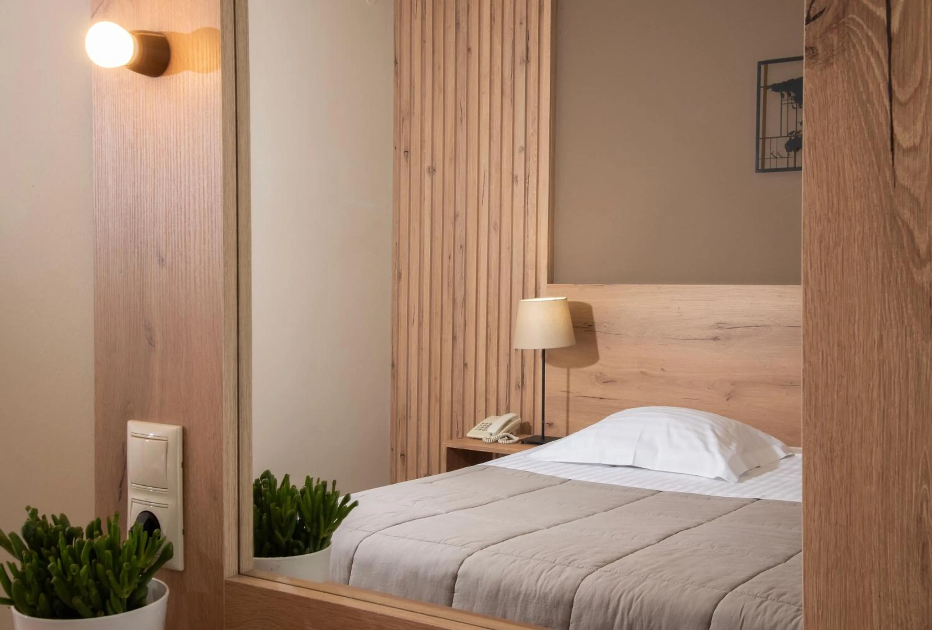 Bed in Marina Alimos Hotel Apartments