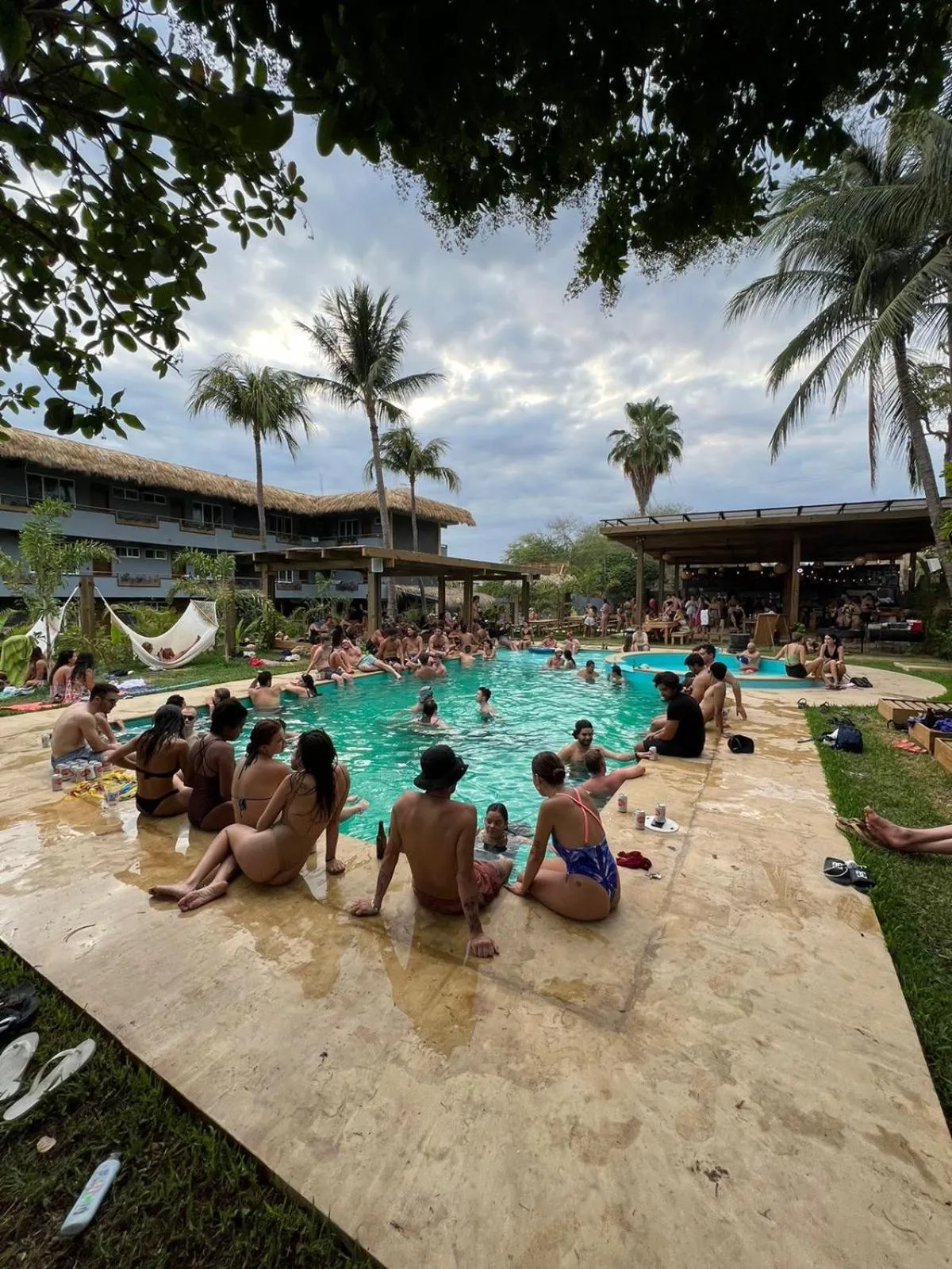 Swimming pool in Straw Hat Surf Hostel & Bar