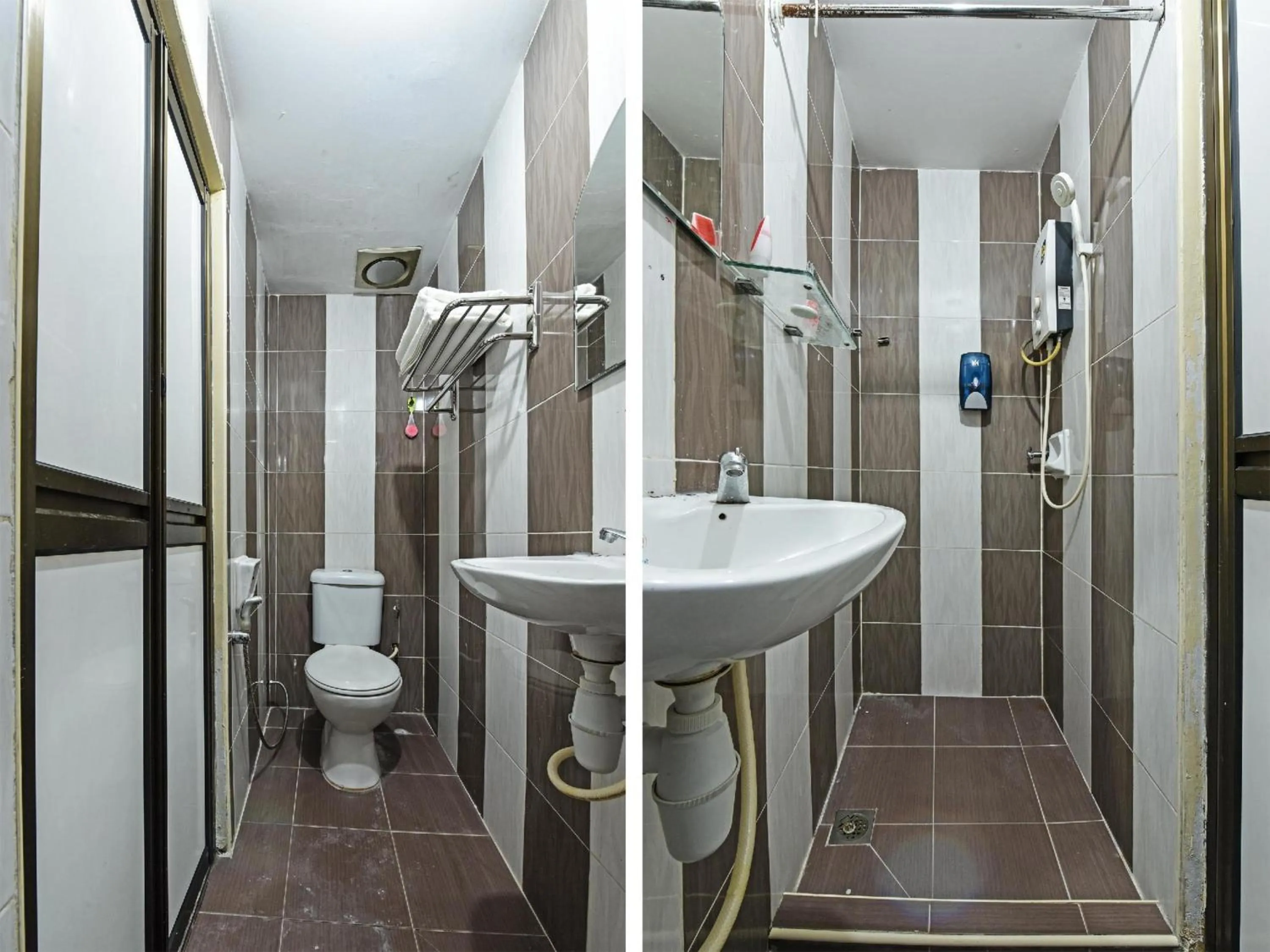 Bathroom in Super OYO 90572 J Hotel Masjid India