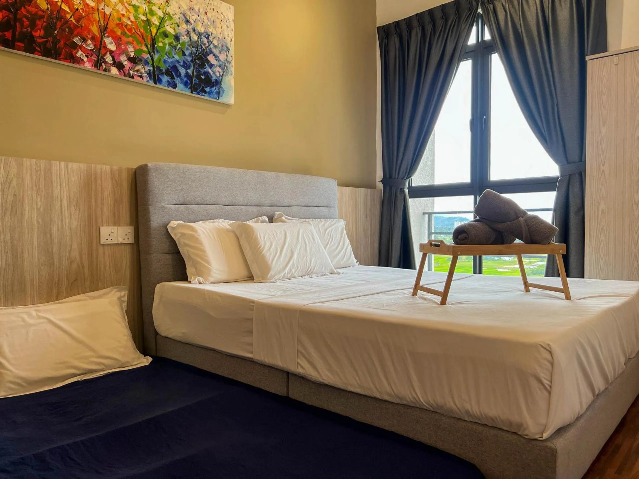 Bed in Hush Inn at K Avenue Kota Kinabalu