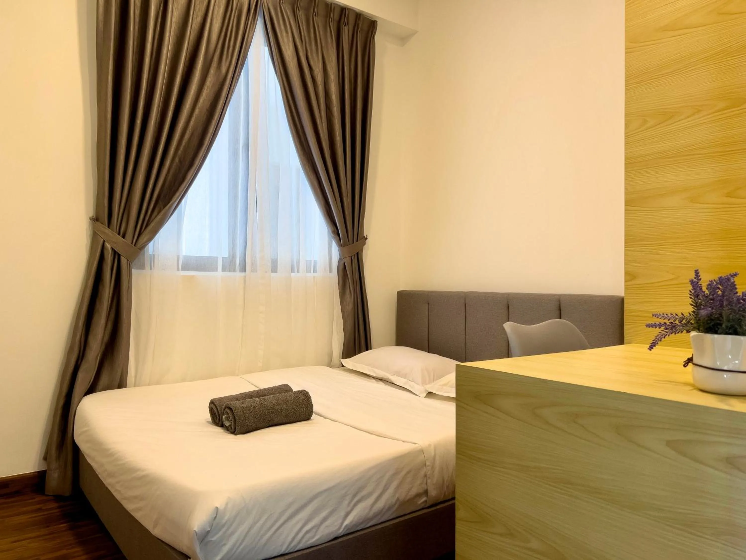 Bed in Hush Inn at K Avenue Kota Kinabalu