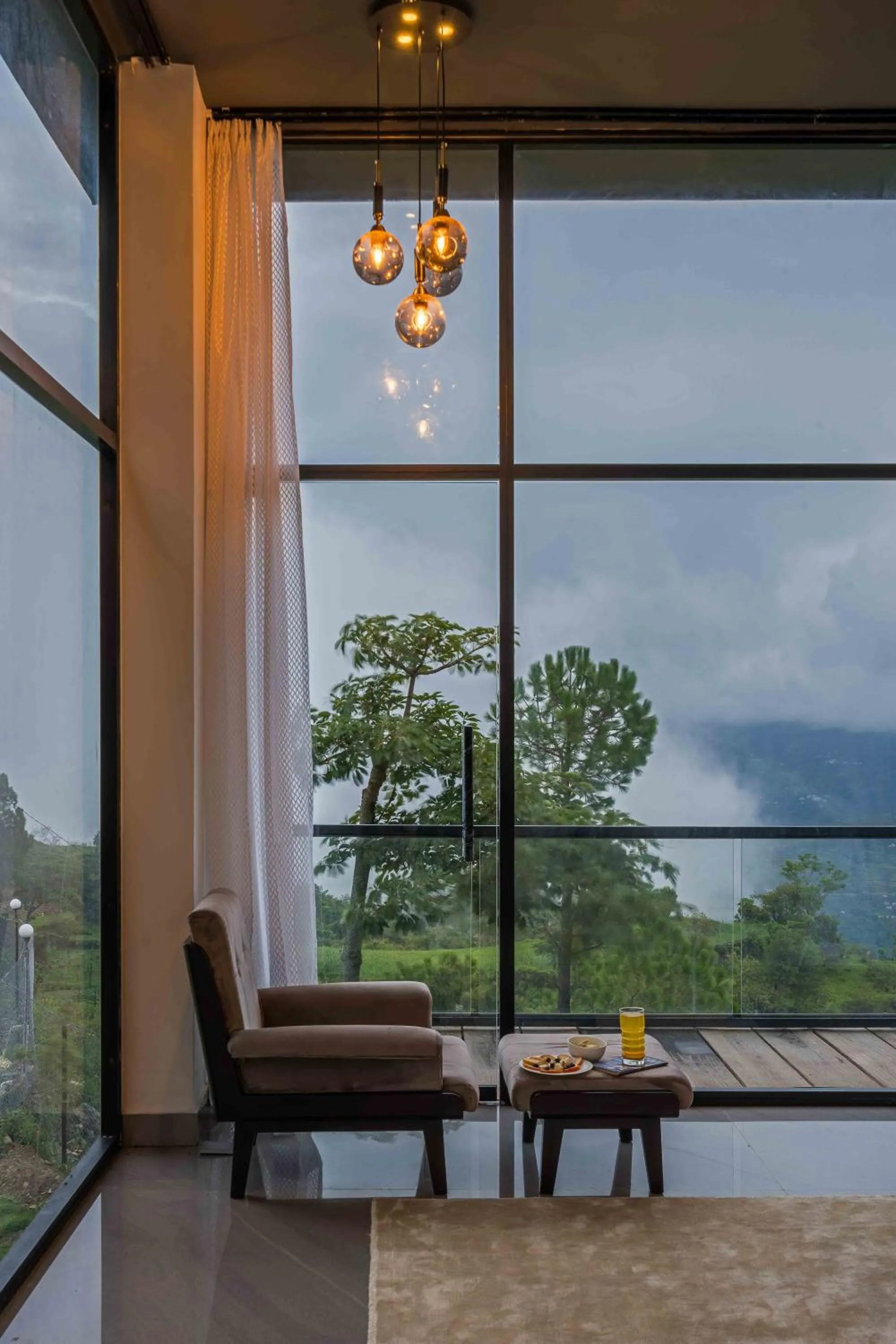 Day in SaffronStays Glasshouse Celeste, Ranikhet - luxurious glass villa with breathtaking views