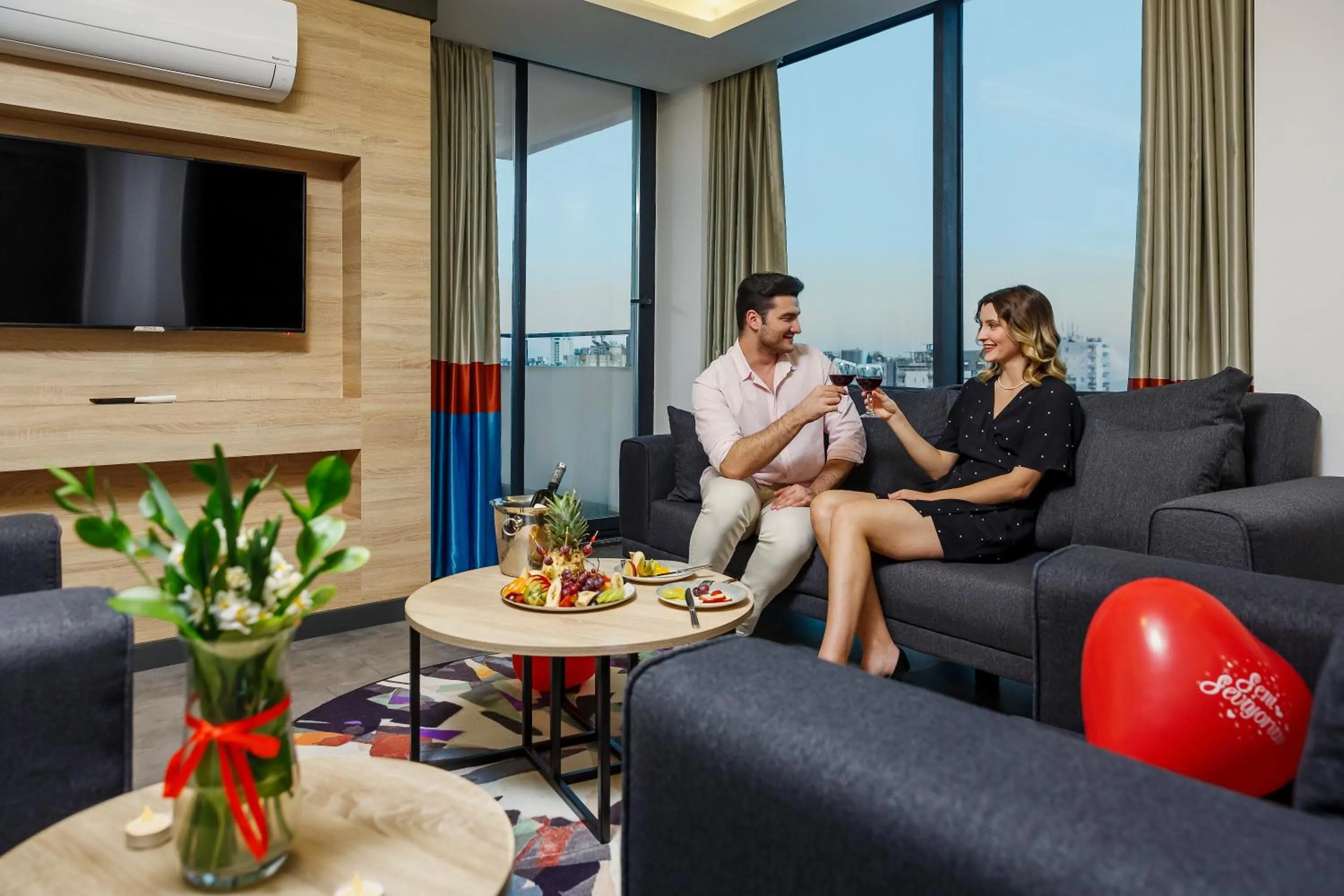 Communal lounge/ TV room in Optimum Luxury Hotel&Spa