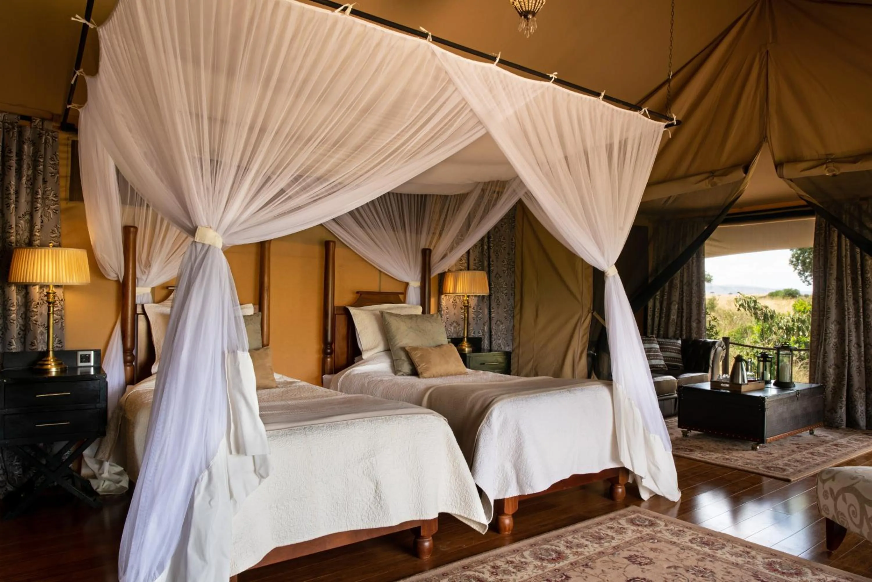 Bed in Elewana Sand River Mara
