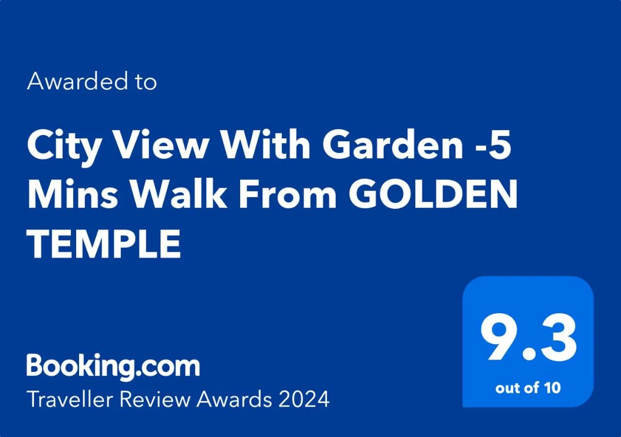 Certificate/Award in City View With Garden -5 Mins Walk From GOLDEN TEMPLE