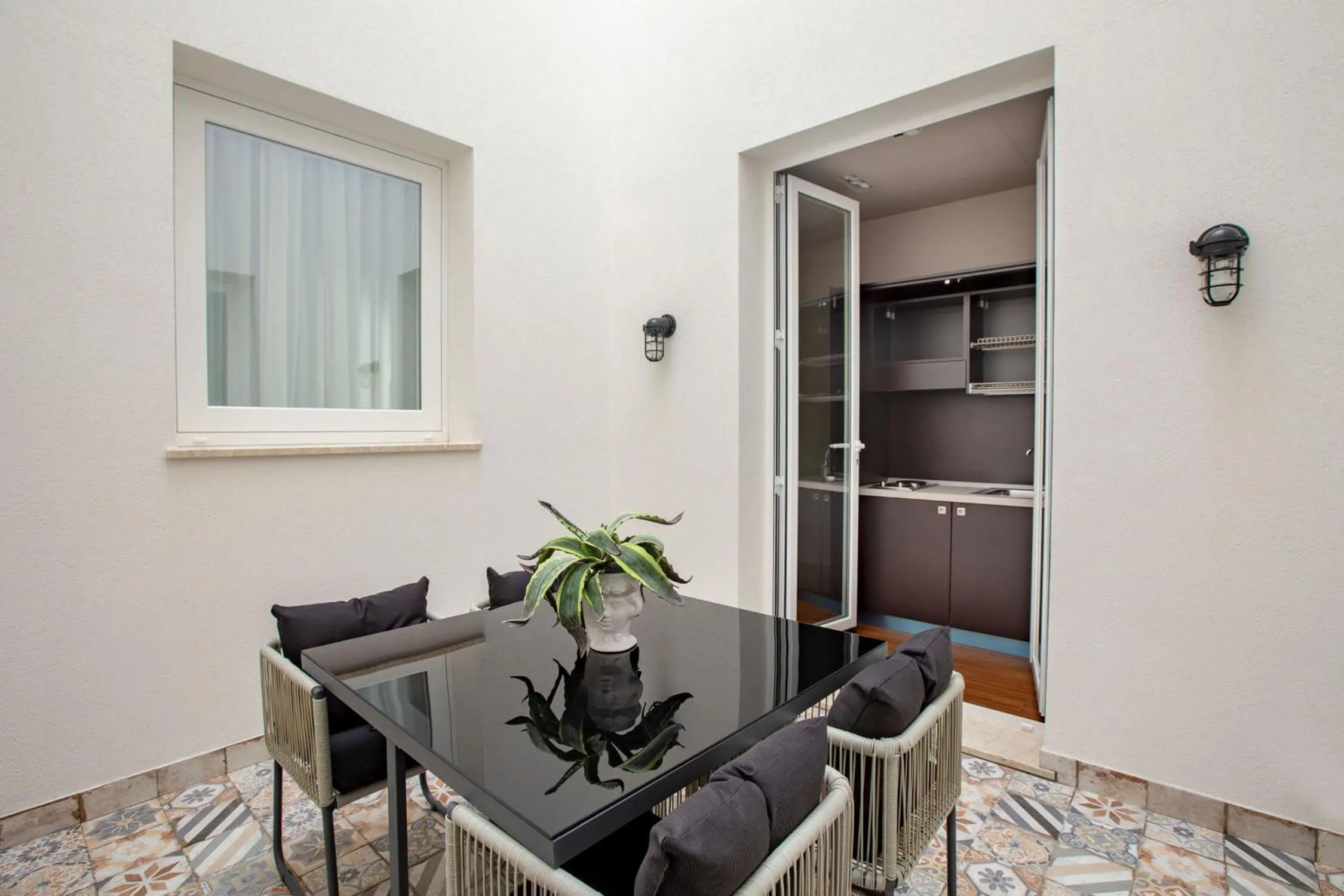 Patio in Hotel Vittoria