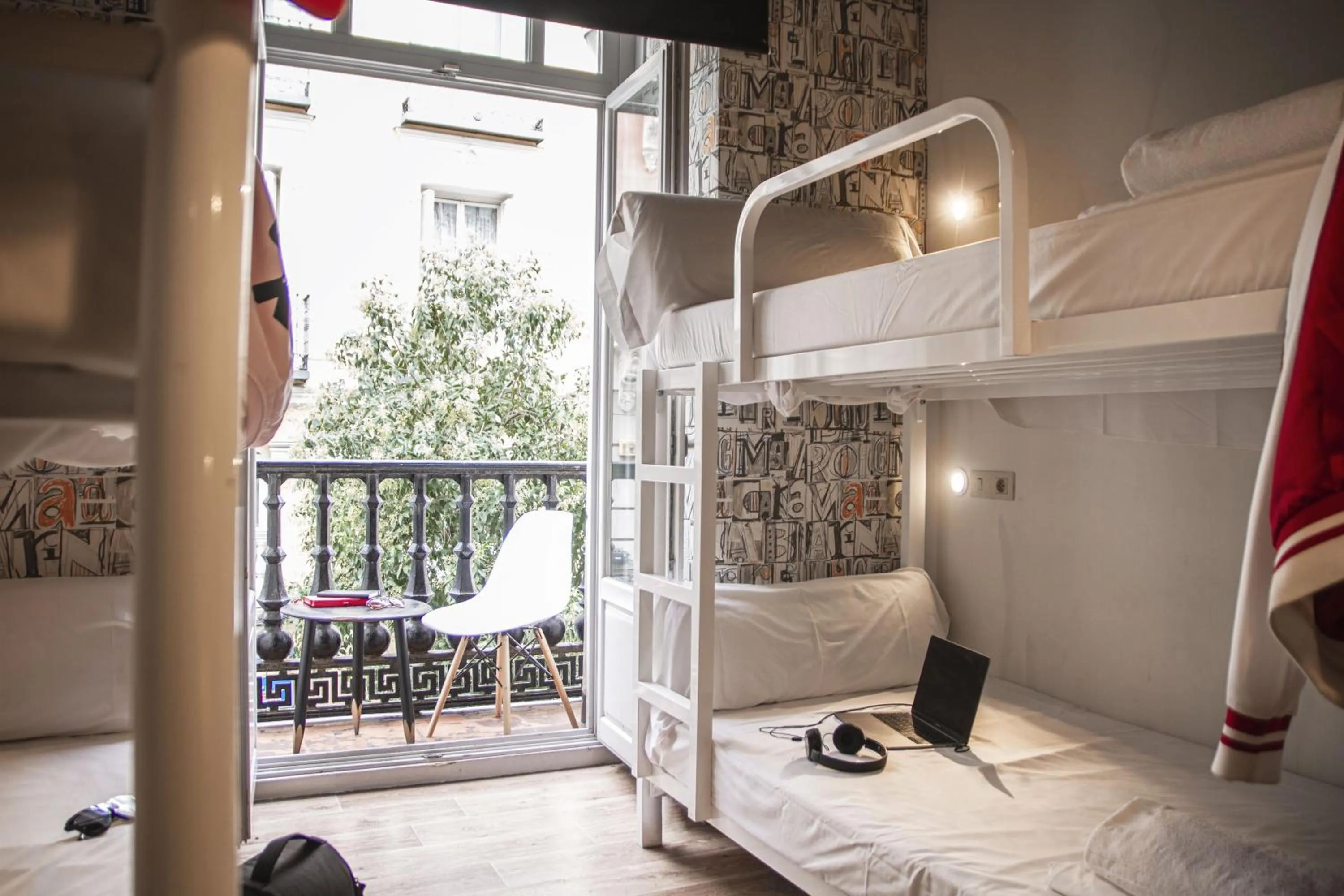 bunk bed in room00 Chueca Hostel