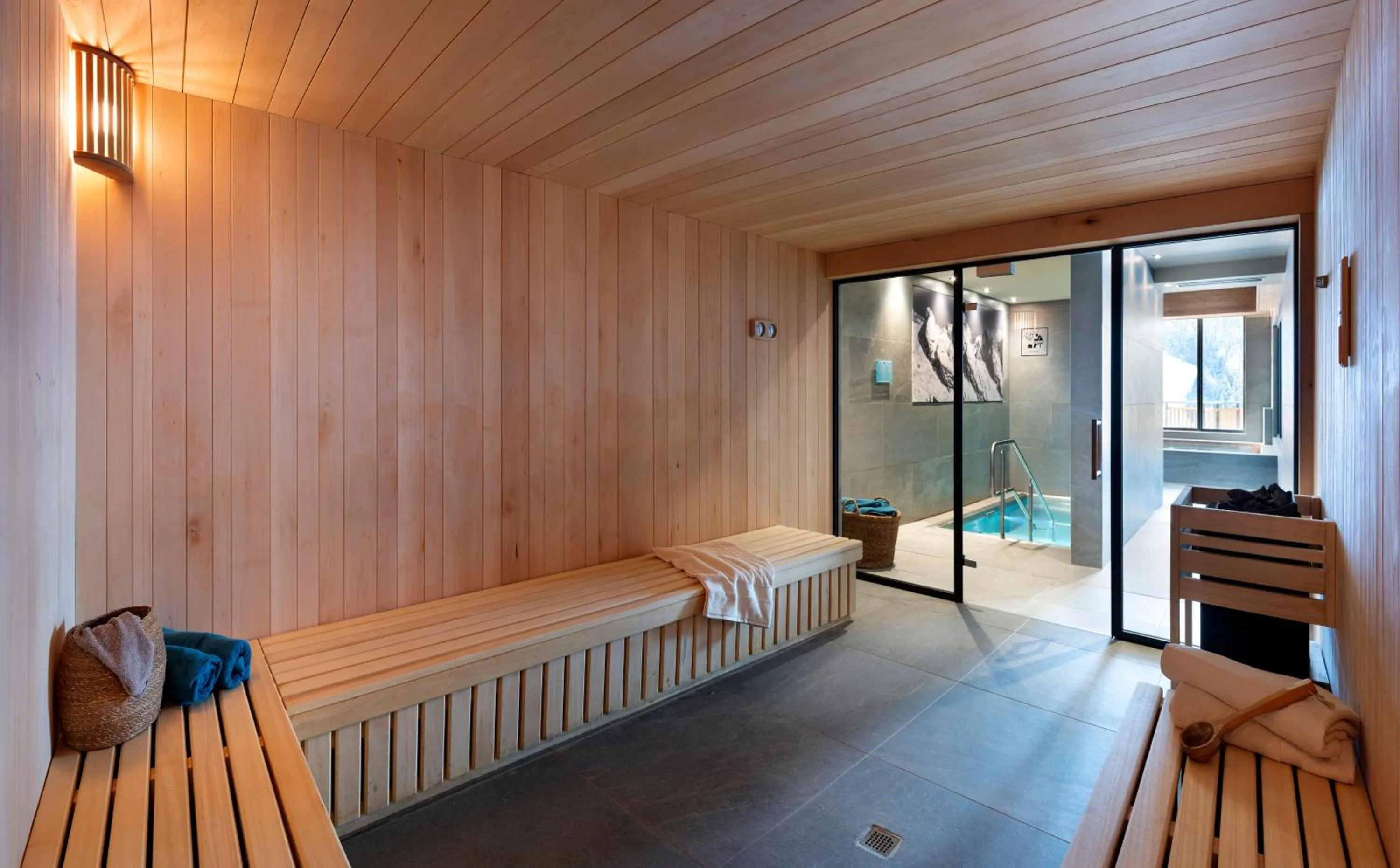 Sauna in MGM Hôtels & Résidences - Résidence Chalets de Joy