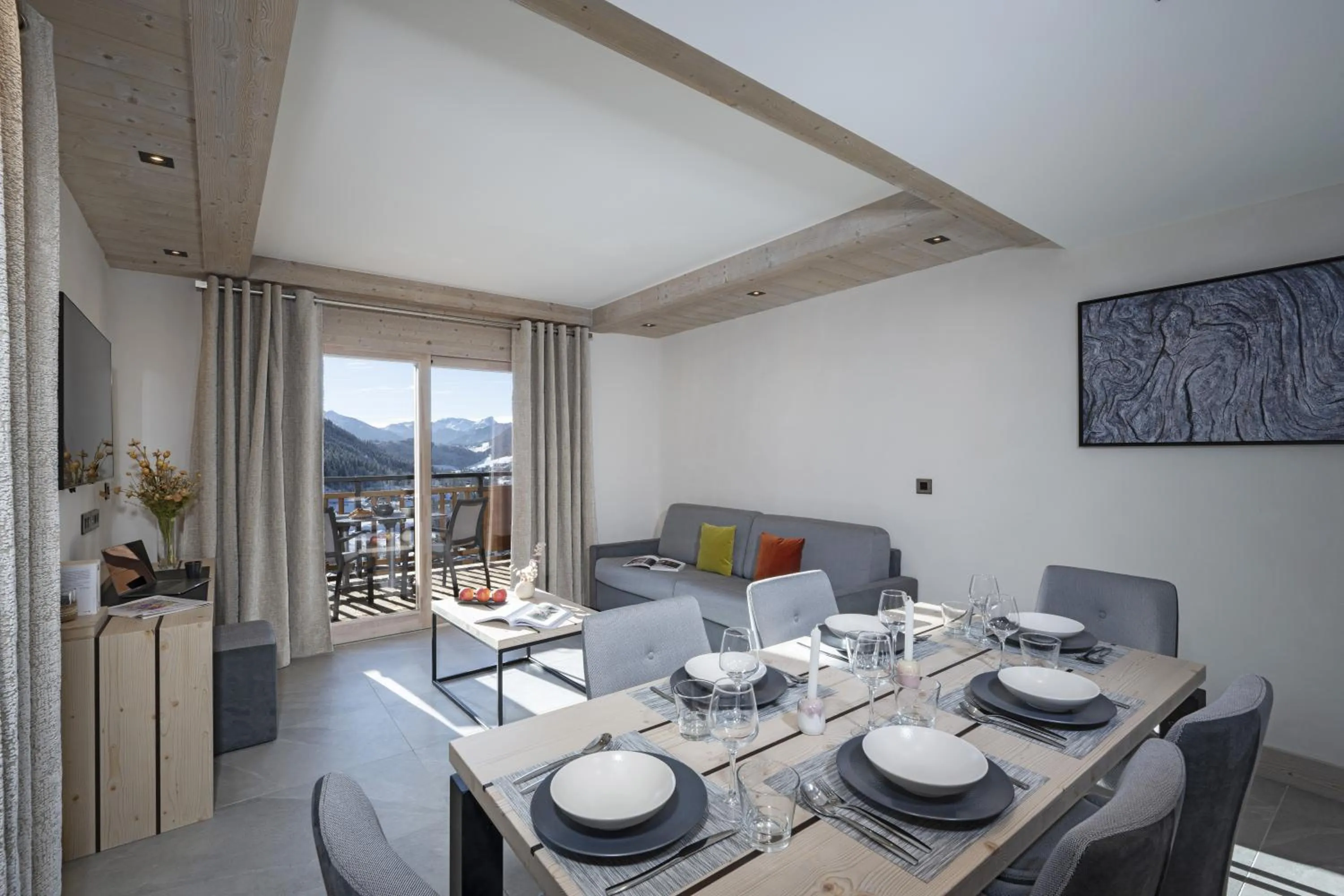 Living room in MGM Hôtels & Résidences - Résidence Chalets de Joy