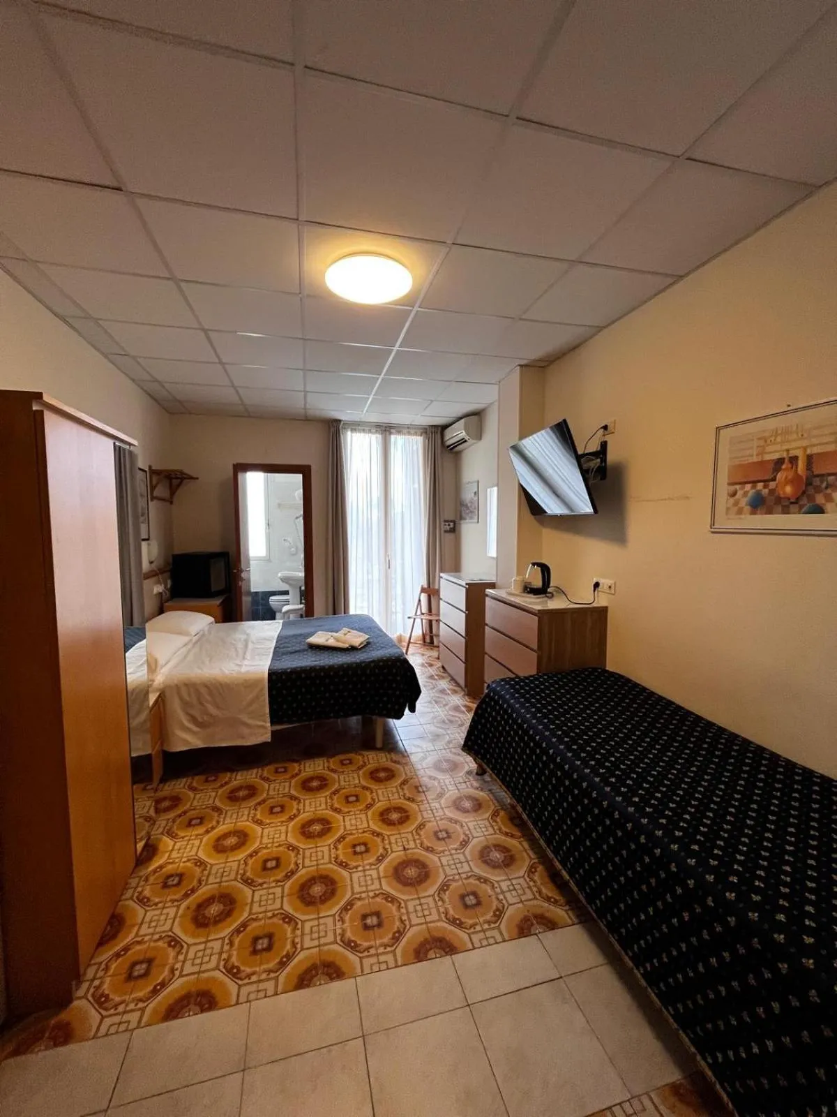 Bedroom, Bed in Hotel Delle Mimose