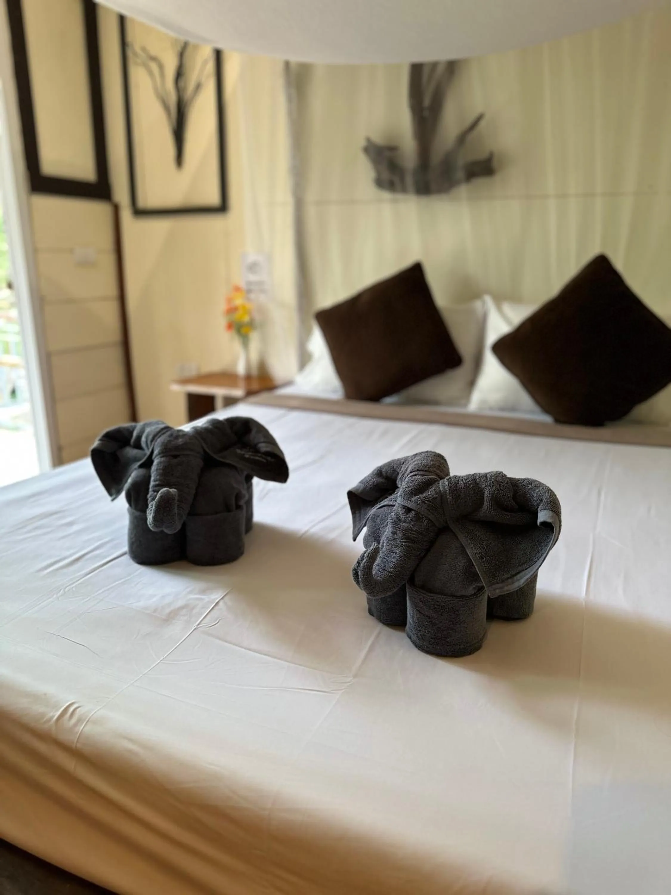 Bed in Koh Mook Mountain view