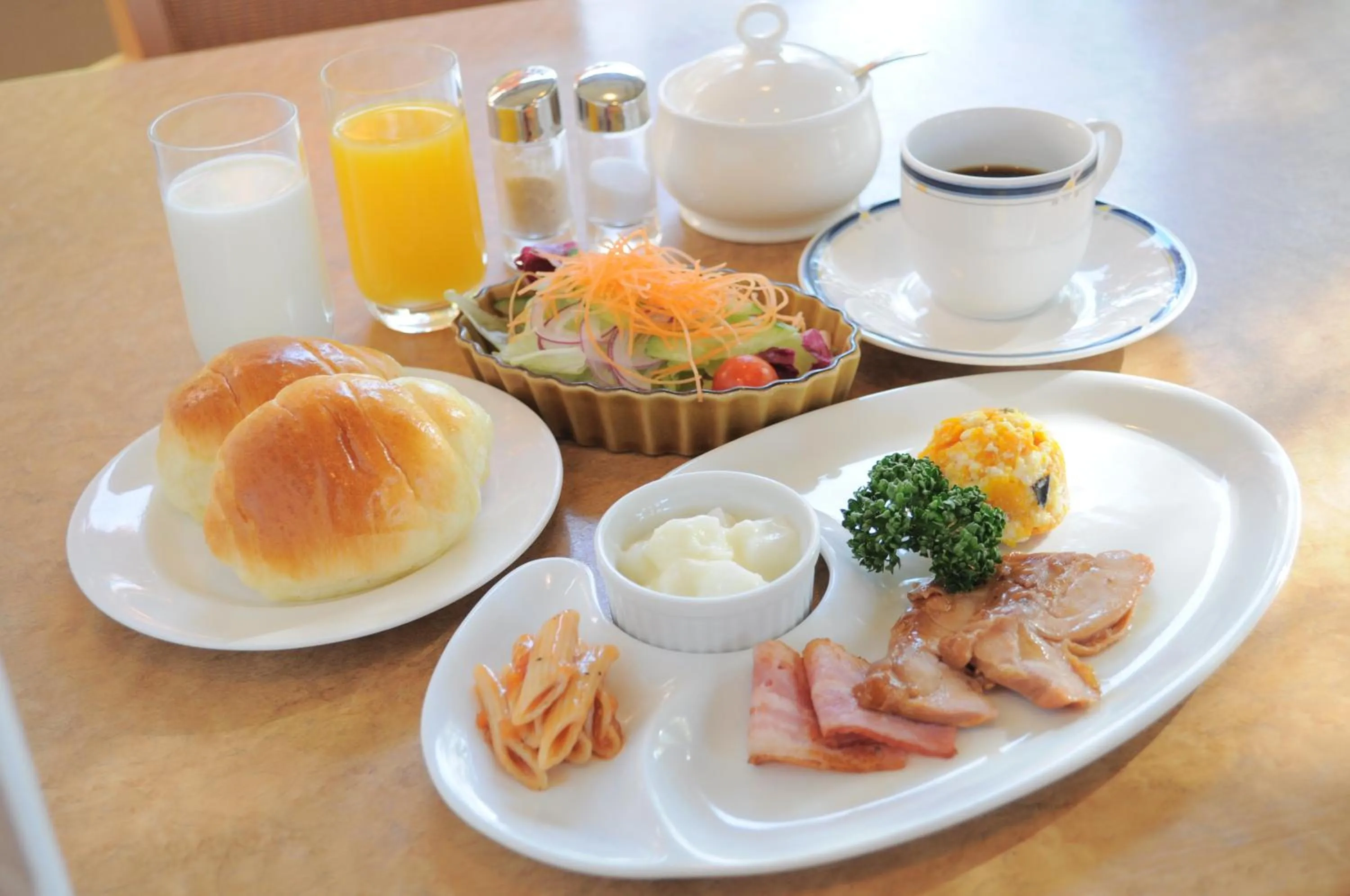 American breakfast in Hotel Sapporo Sun Plaza