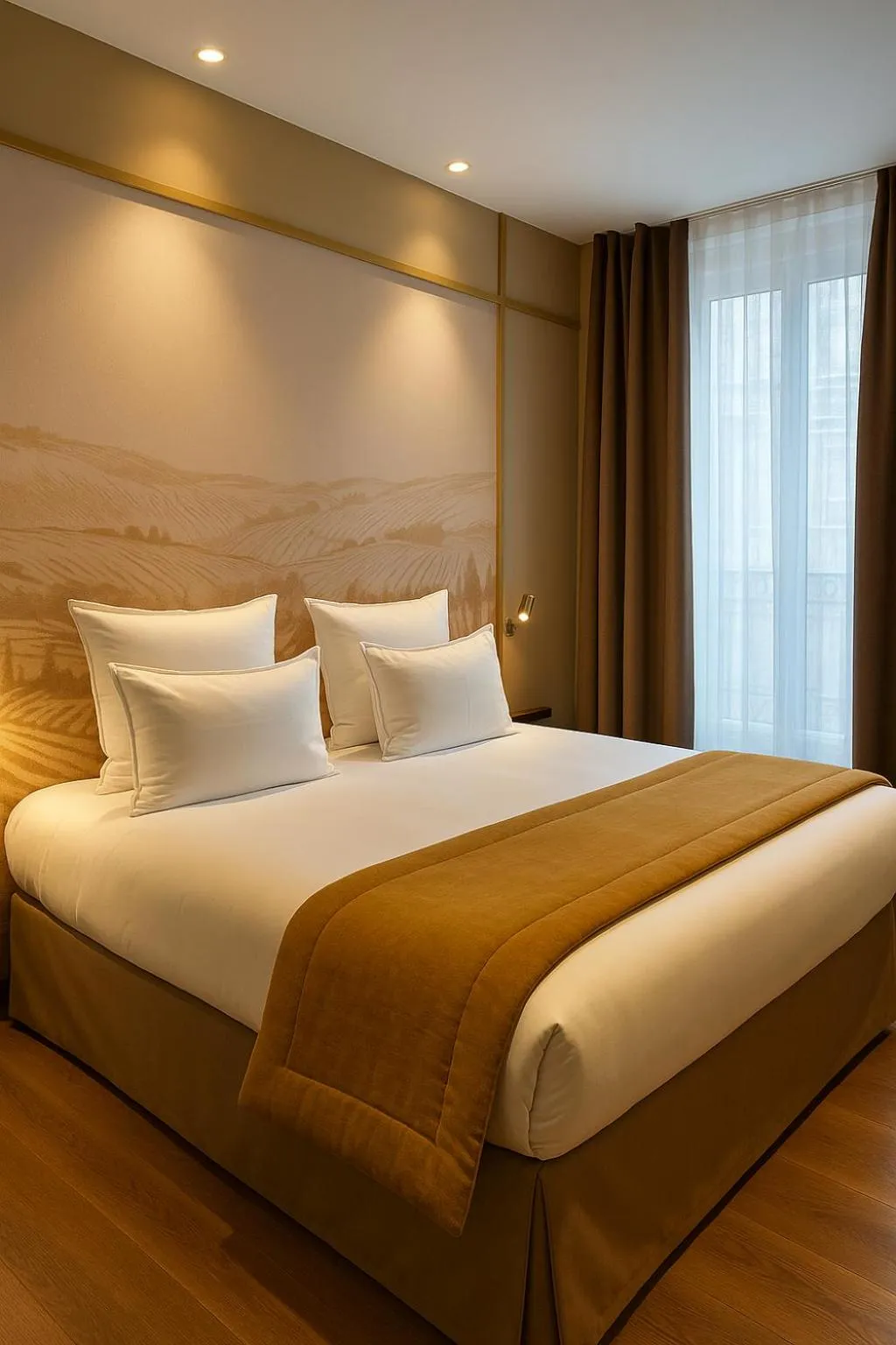 Bed in Hôtel Le Cardinal