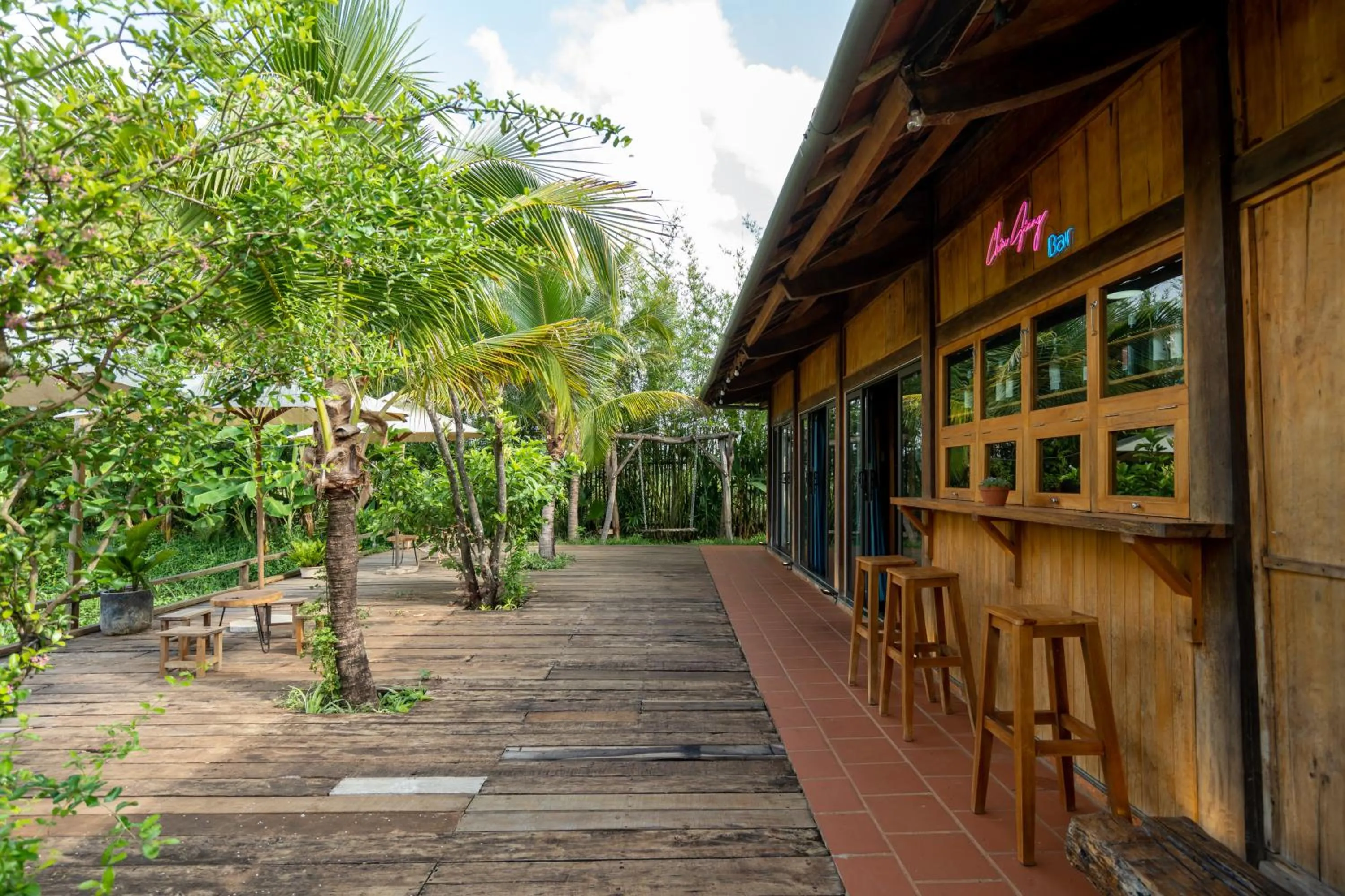 Inner courtyard view in Mộc An Nhiên Farmstay