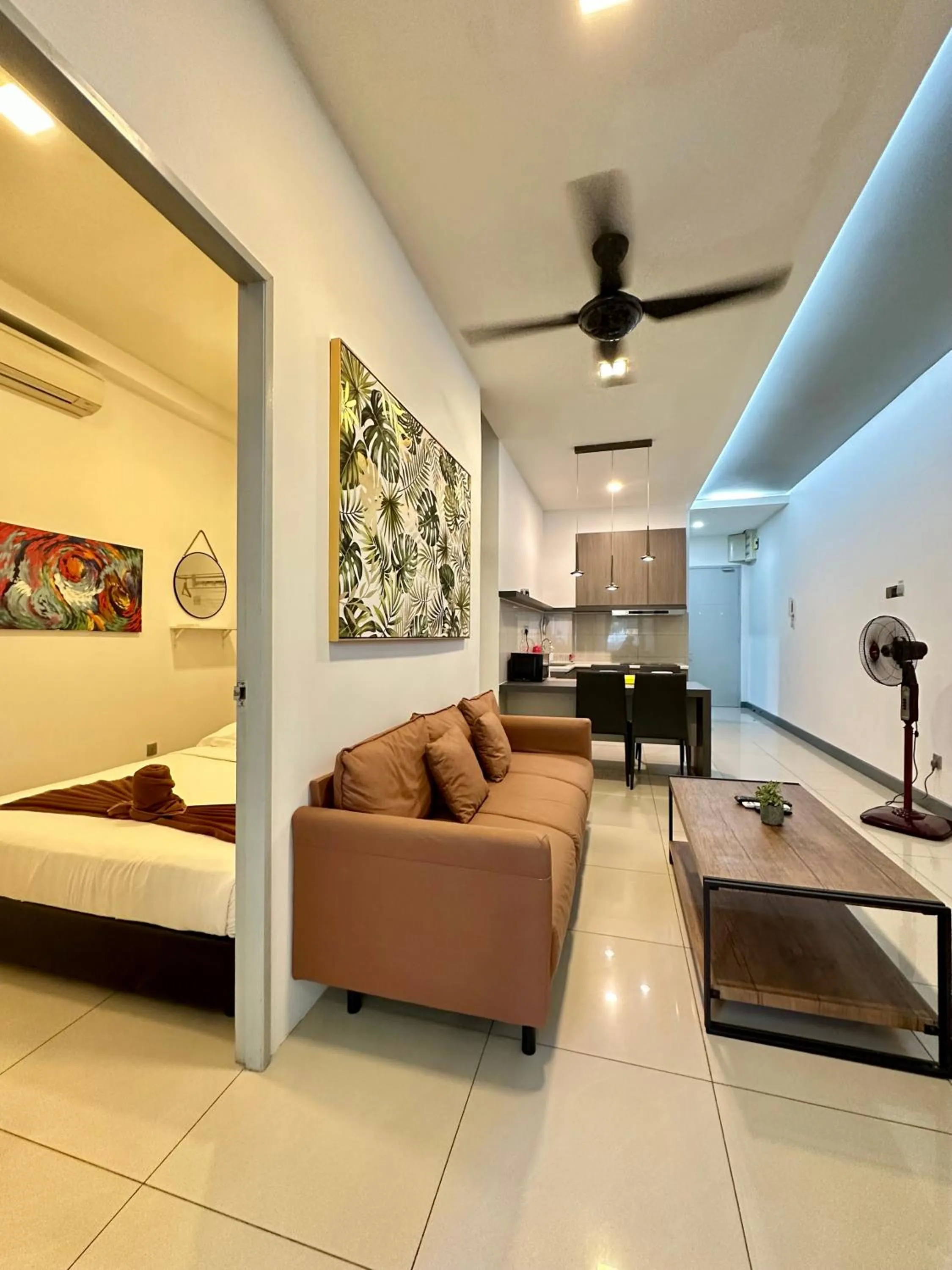 Bed in AJ Suites @ Loft Imago KK