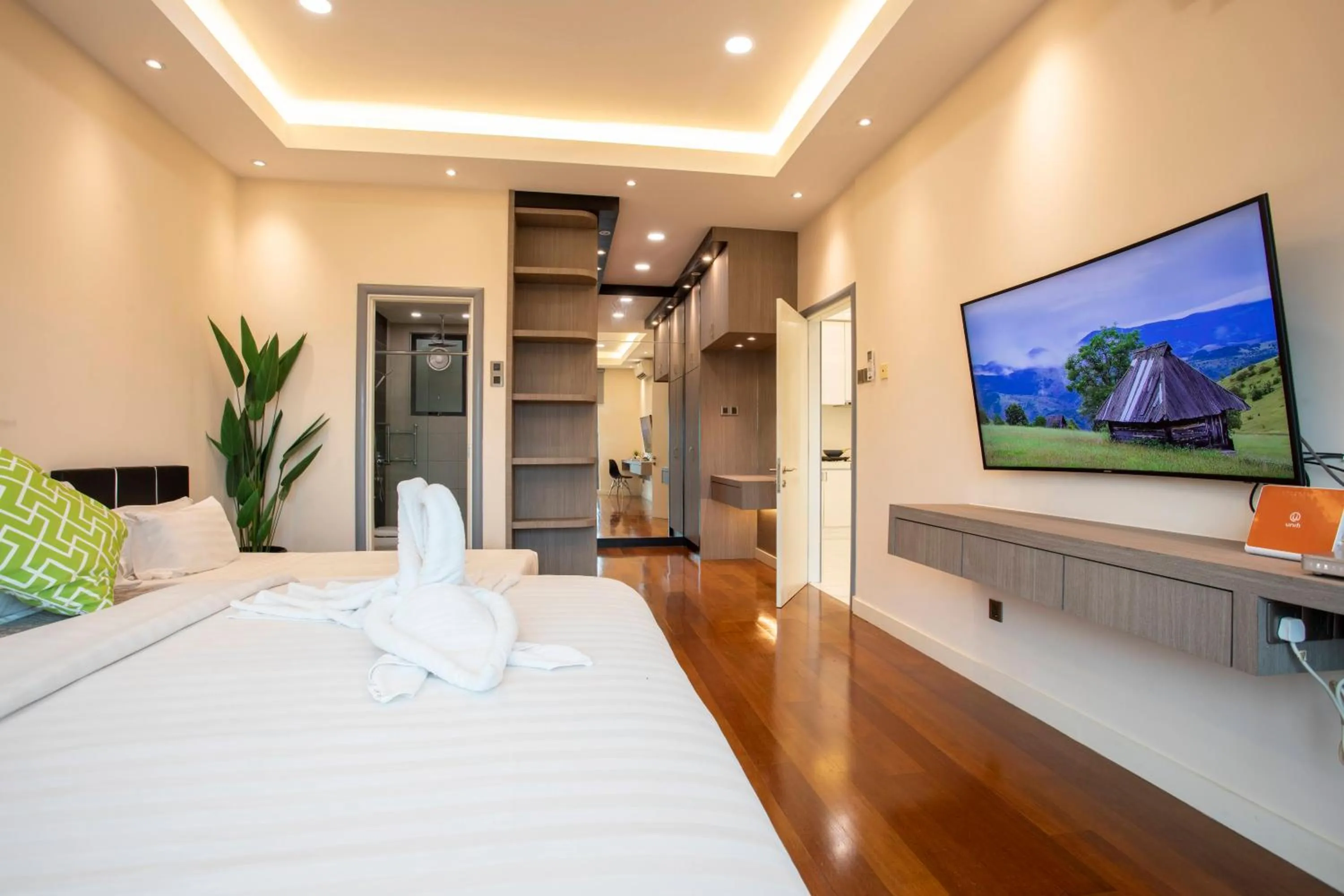 Bed in AJ Suites @ Loft Imago KK