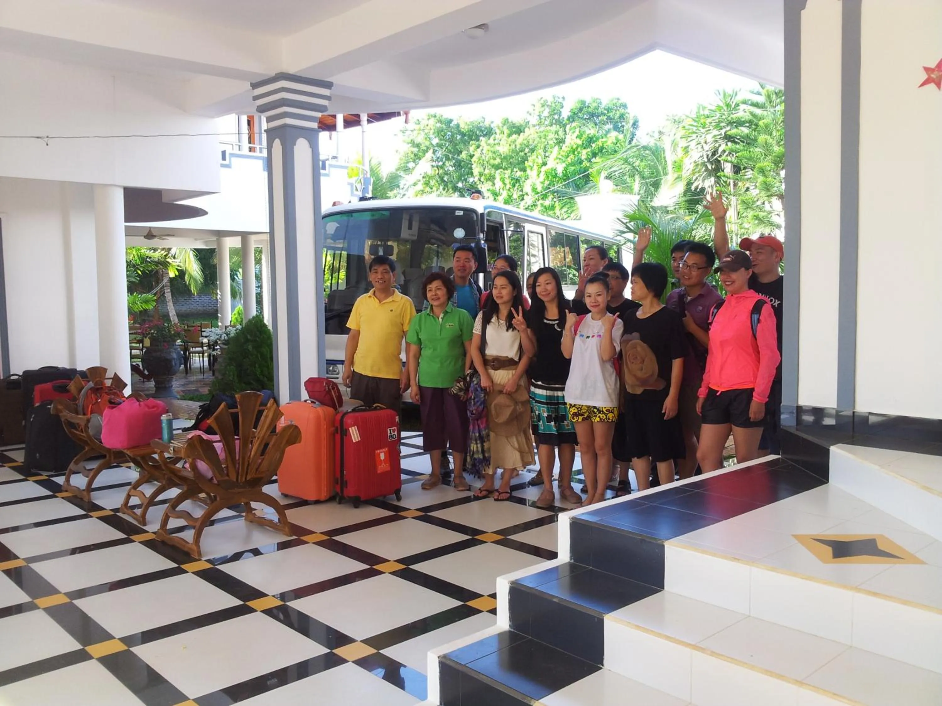 group of guests in Peacock Reach Hotel