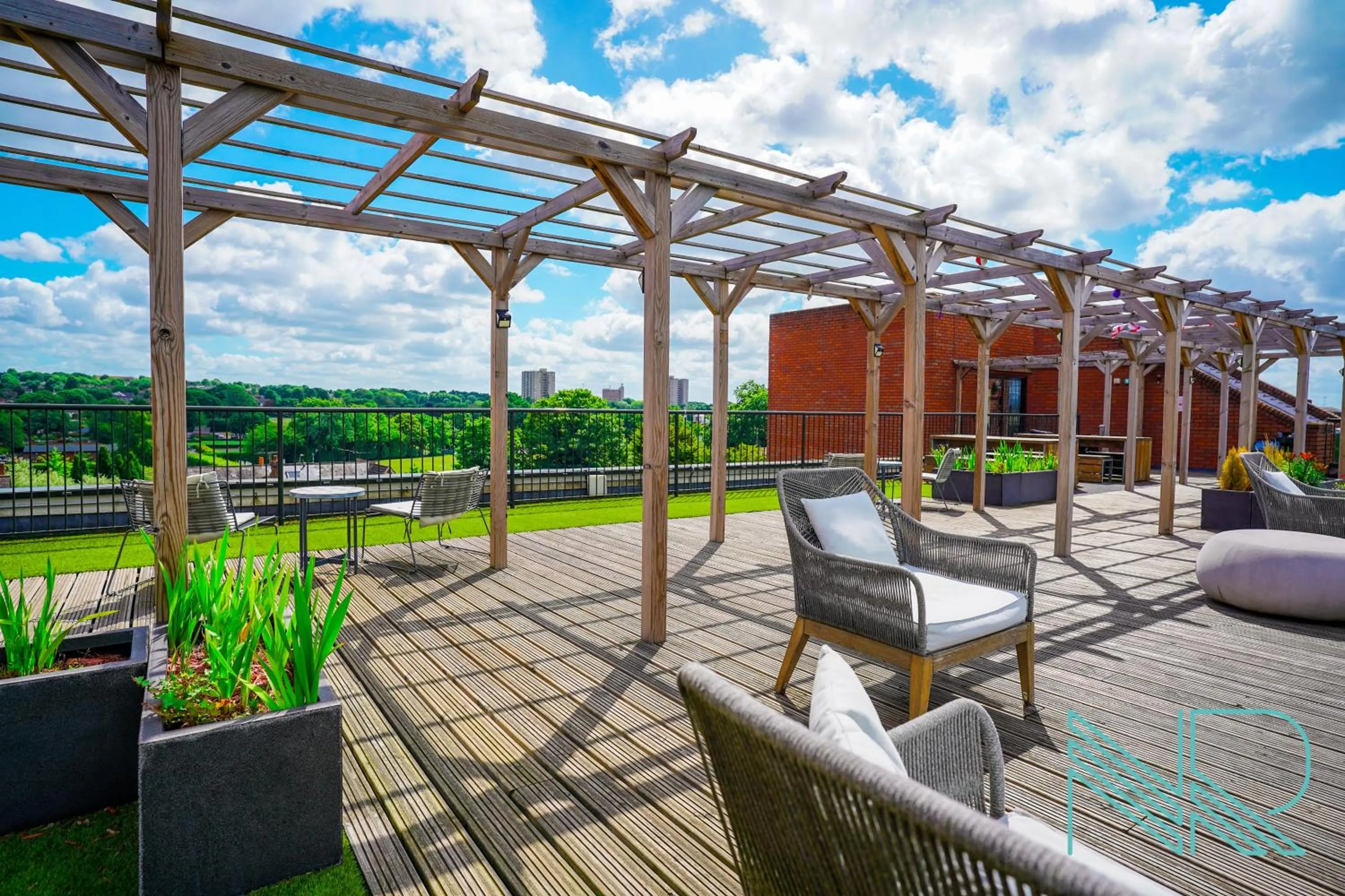 Garden in Luxury Stevenage Town Centre Apartment