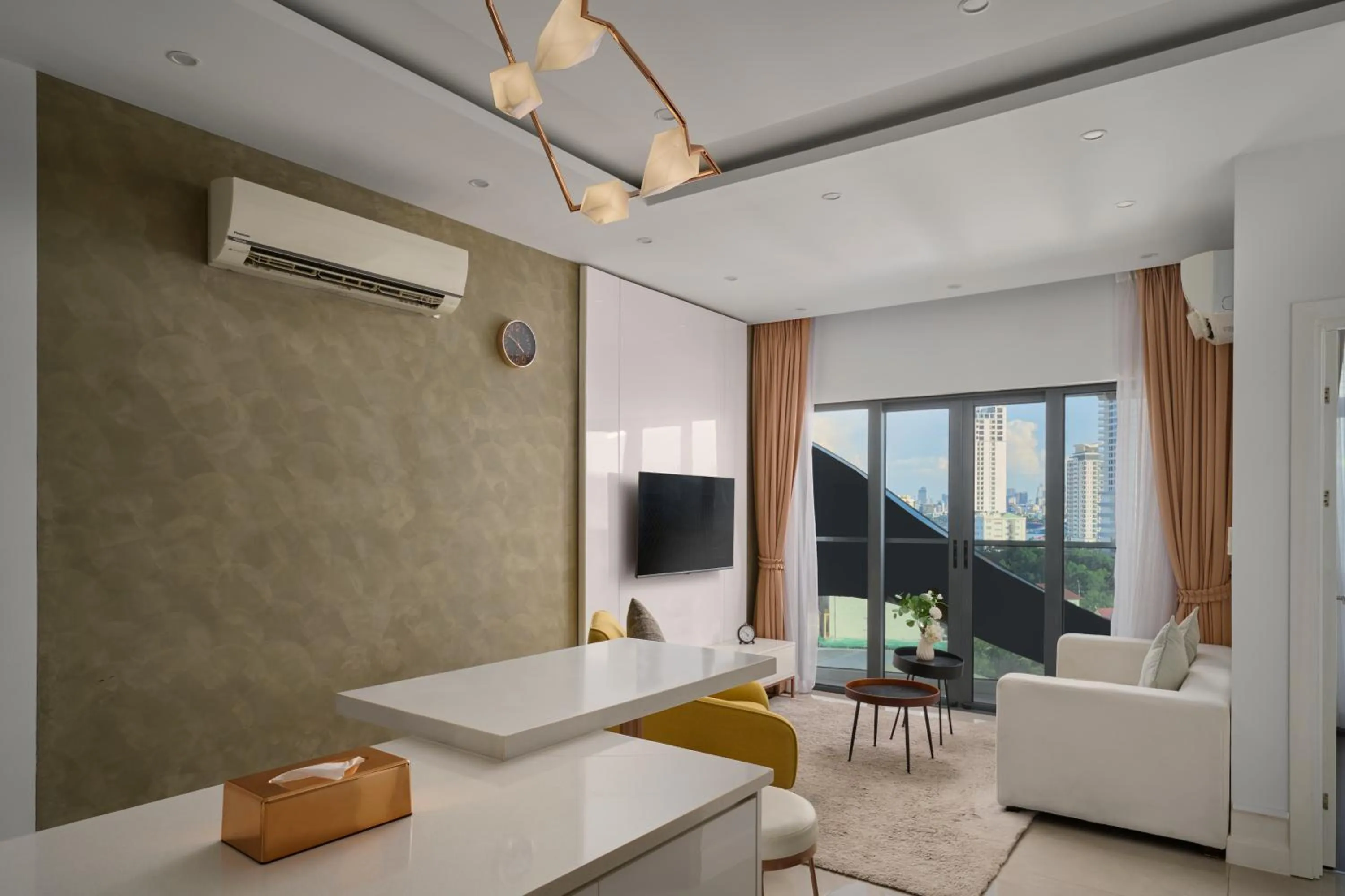 Living room in The Peninsula Phnom Penh