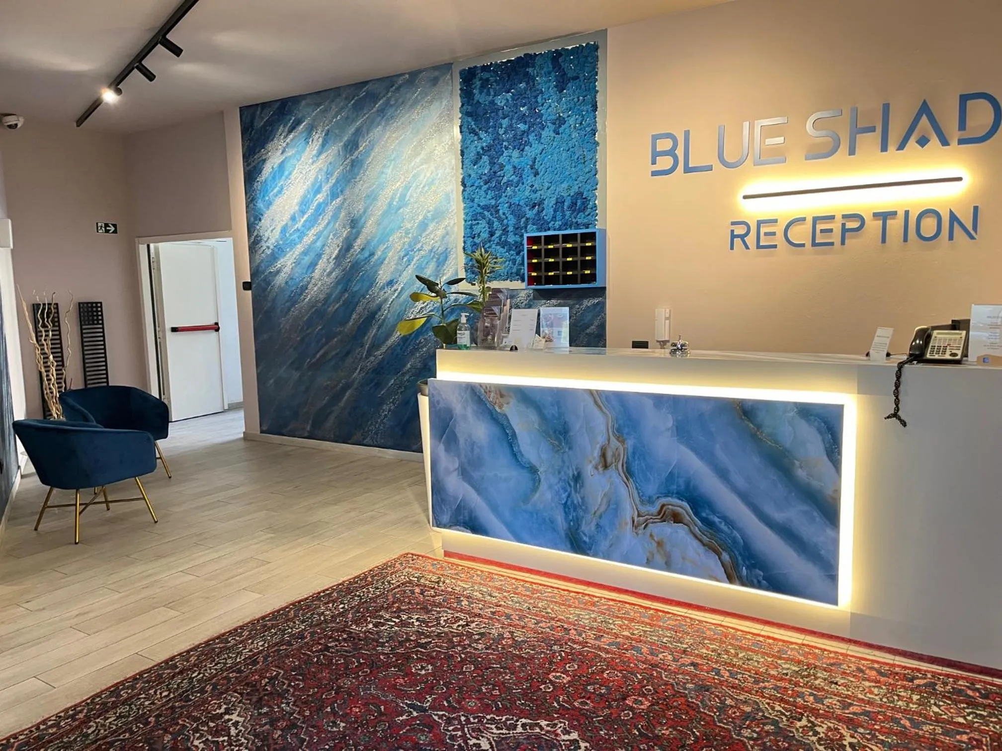 Lobby or reception in Blue Shades Hotel