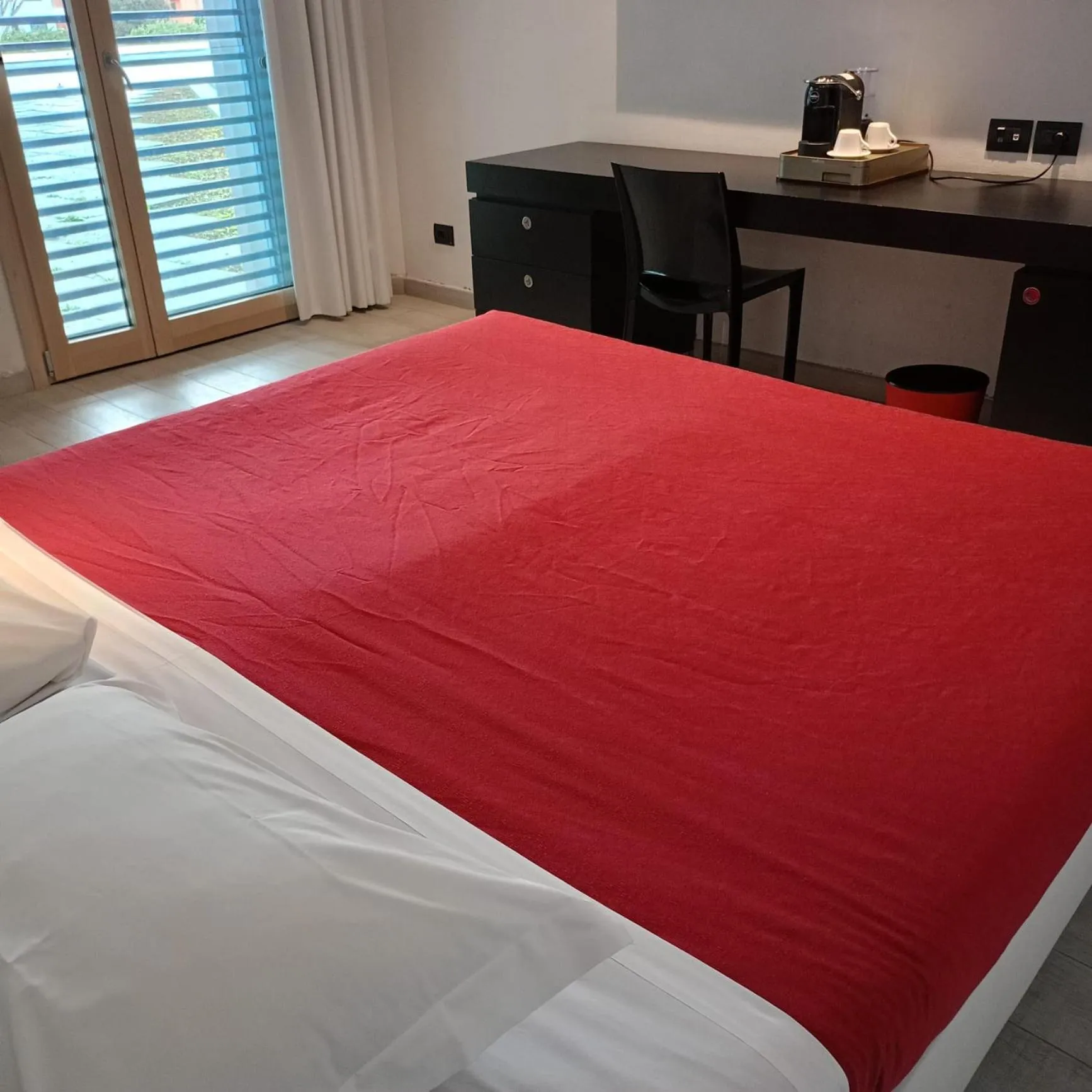 Bed in Blue Shades Hotel