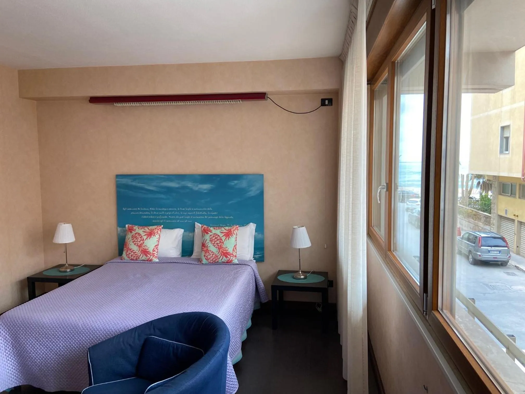 View (from property/room), Bed in Mare Nostrum Petit Hôtel