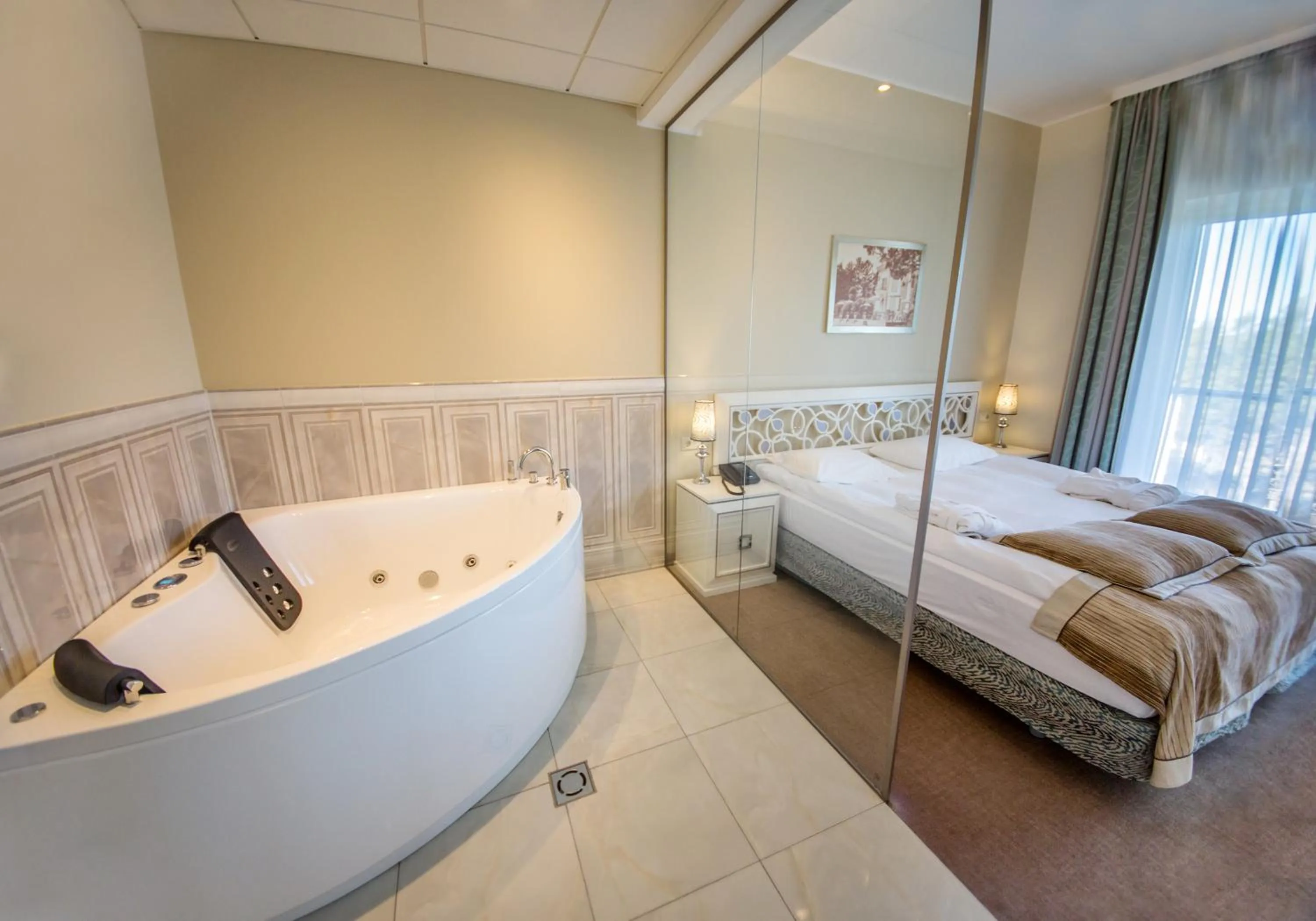 Bed in Noorus SPA Hotel