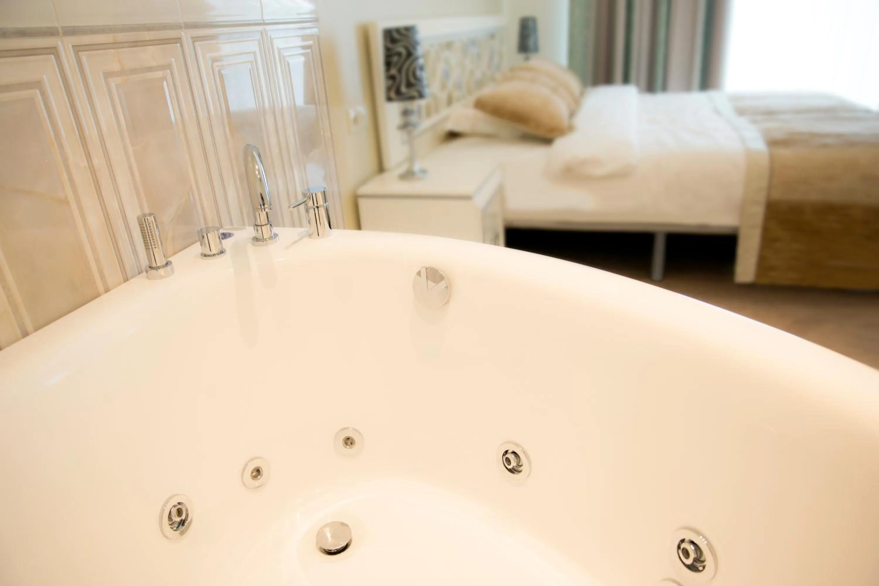 Bed in Noorus SPA Hotel