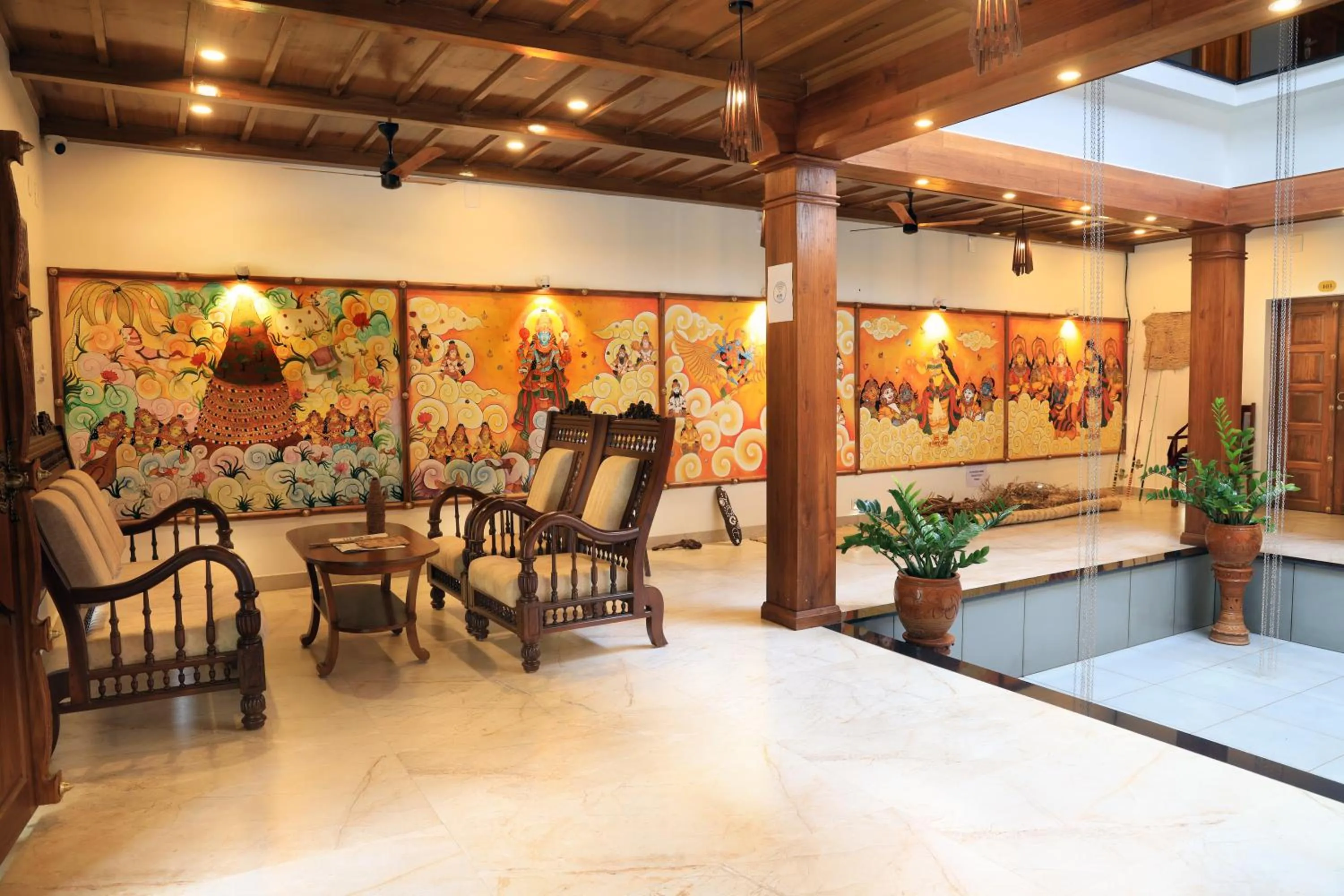 Living room in Vajra Ayurveda and Yoga Retreat