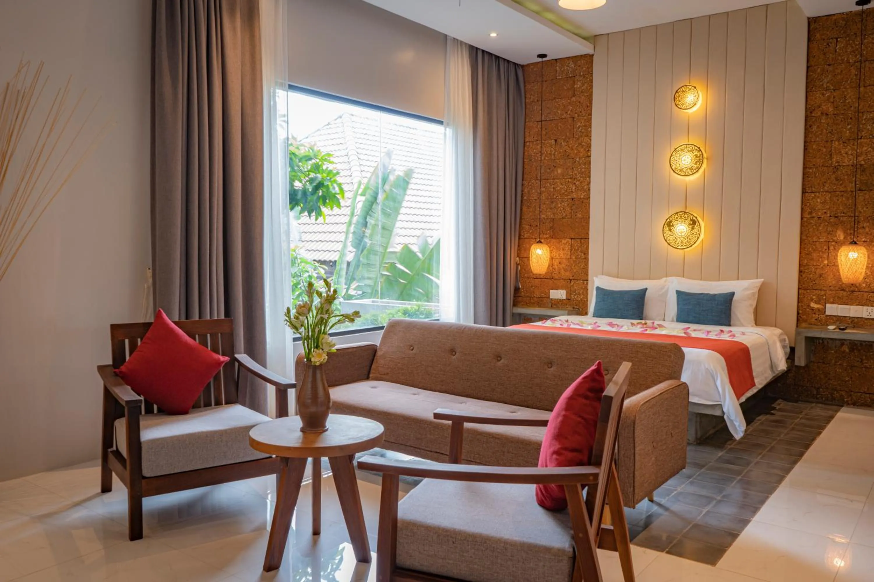 Seating area, Bed in Grange