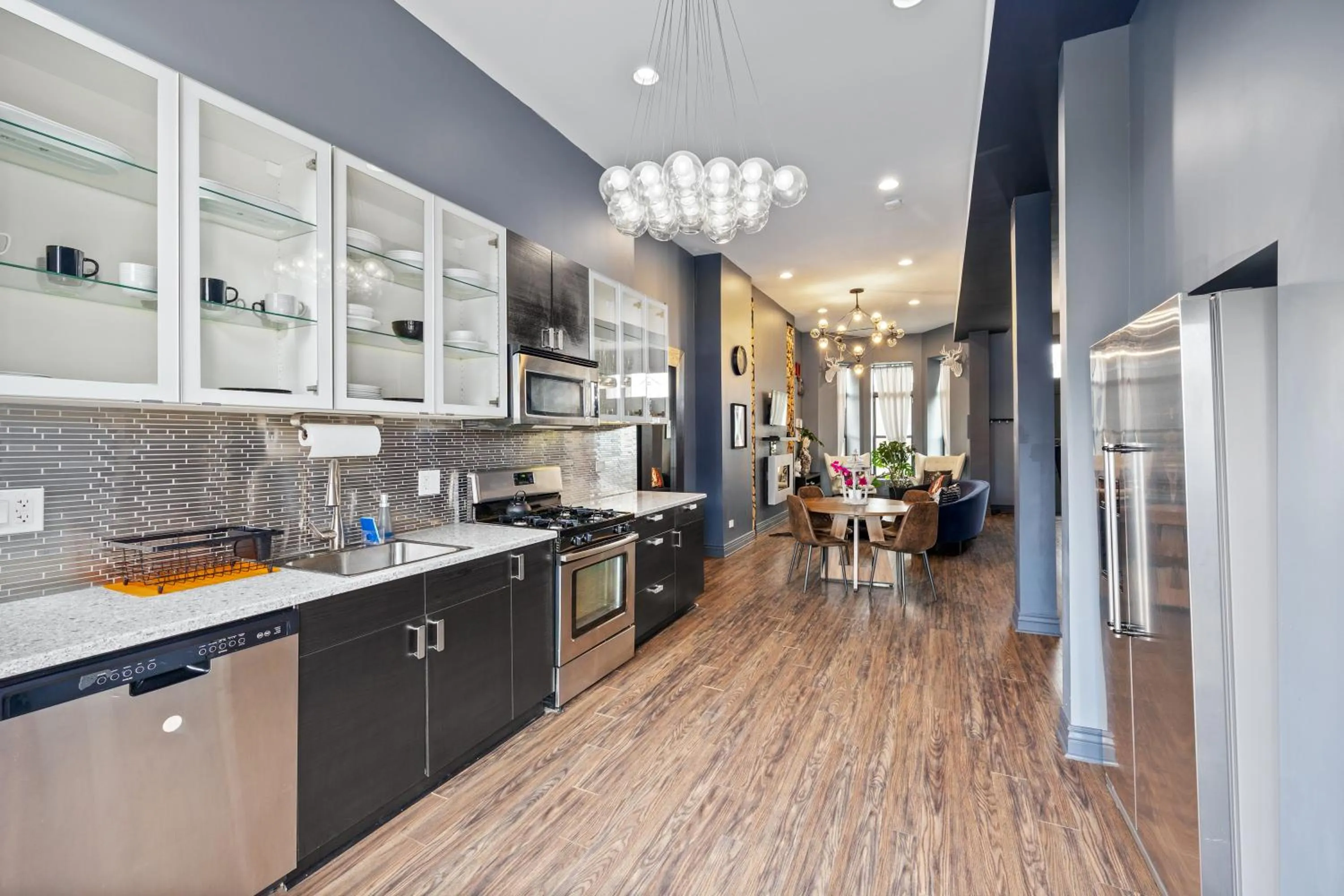 Communal kitchen in McCormick Place Guest House