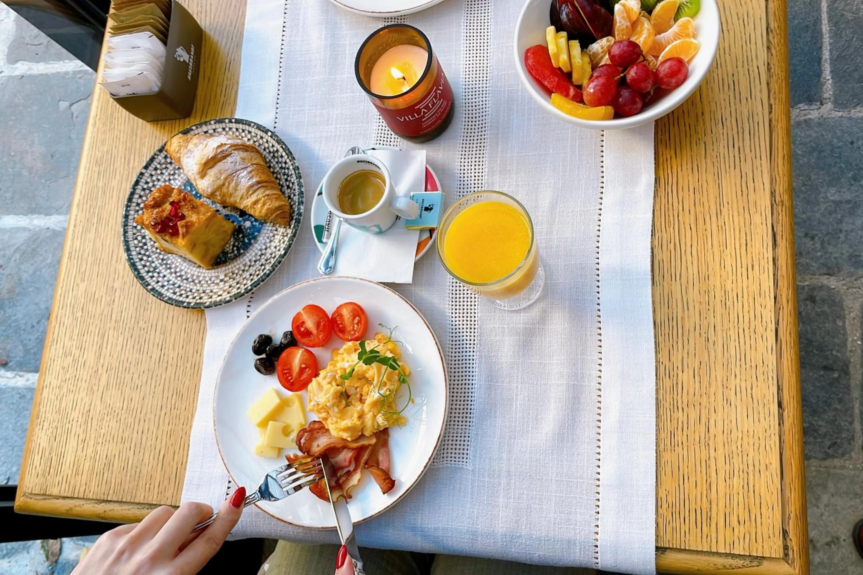 Food in Villa Flavia Heritage Boutique Hotel