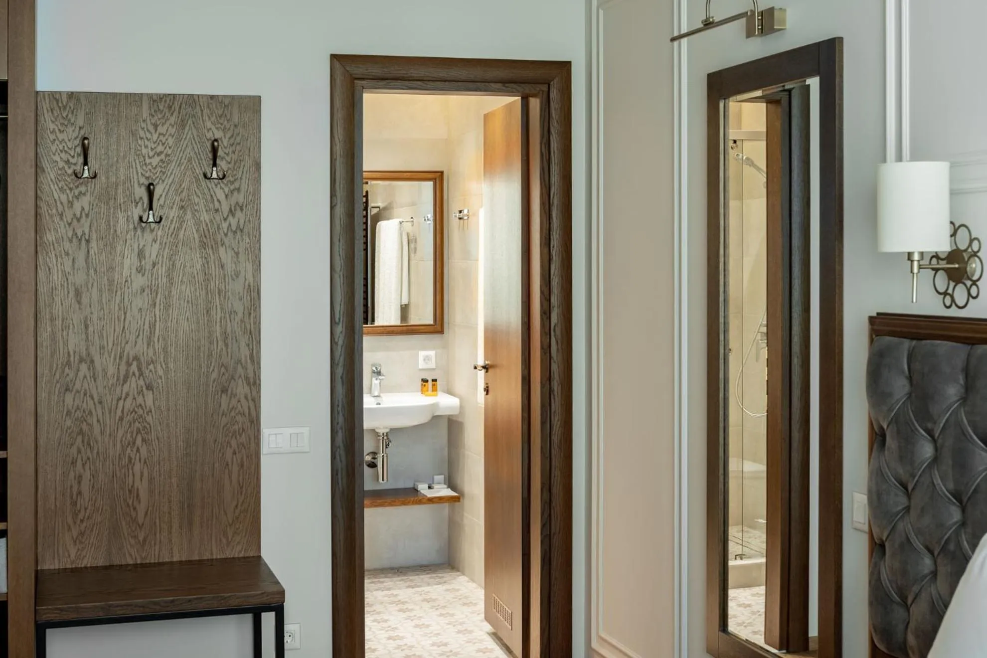 Bathroom, Bed in Villa Flavia Heritage Boutique Hotel